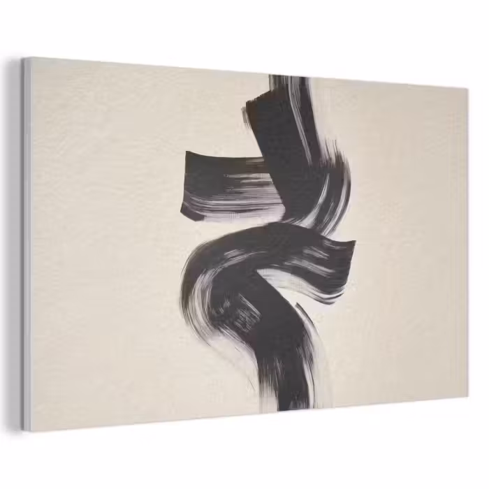 Akoestisch schilderij - Strepen - Zwart - Abstract