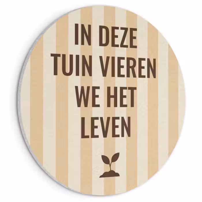 Akoestisch schilderij - Tuin - Quote - Strepen - Zomer