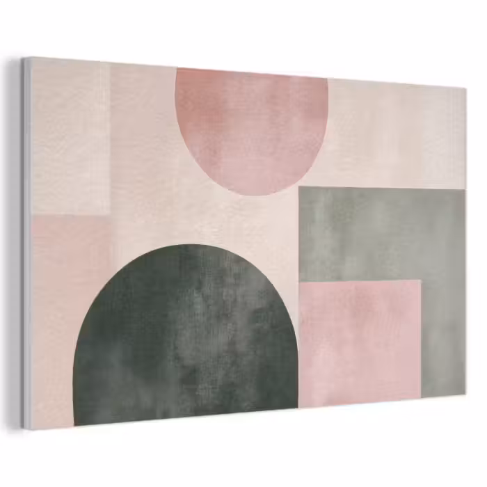 Akoestisch schilderij - Vormen - Abstract - Cirkel - Zwart