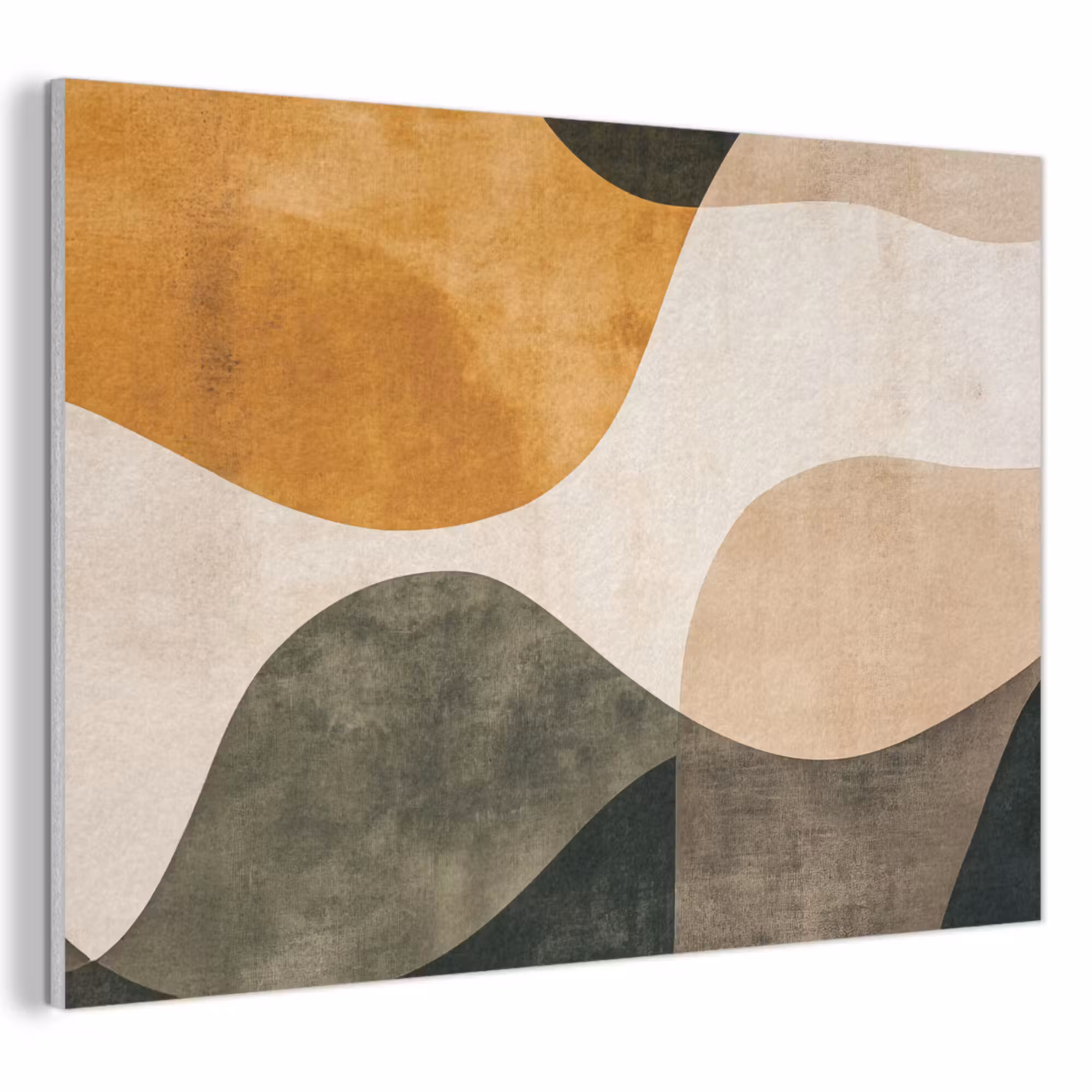 Akoestisch schilderij - Vormen - Okergeel - Abstract