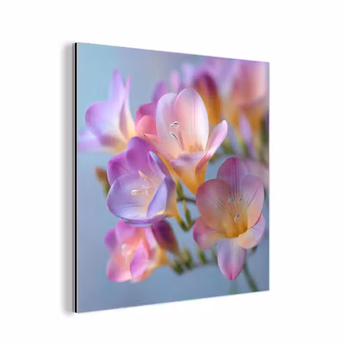Aluminium schilderij - Bloemen - Paars - Overloop - Meeldraden