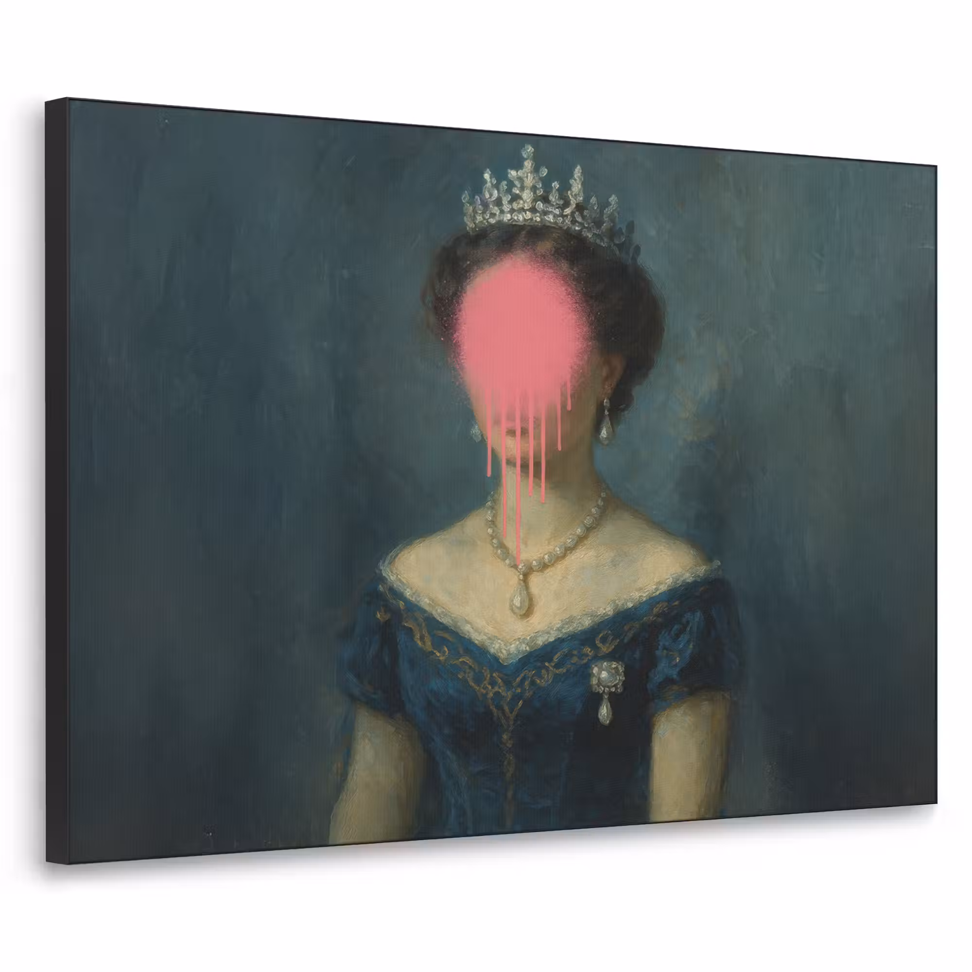 Art Frame - Kroon - Roze druipend verf - Portret