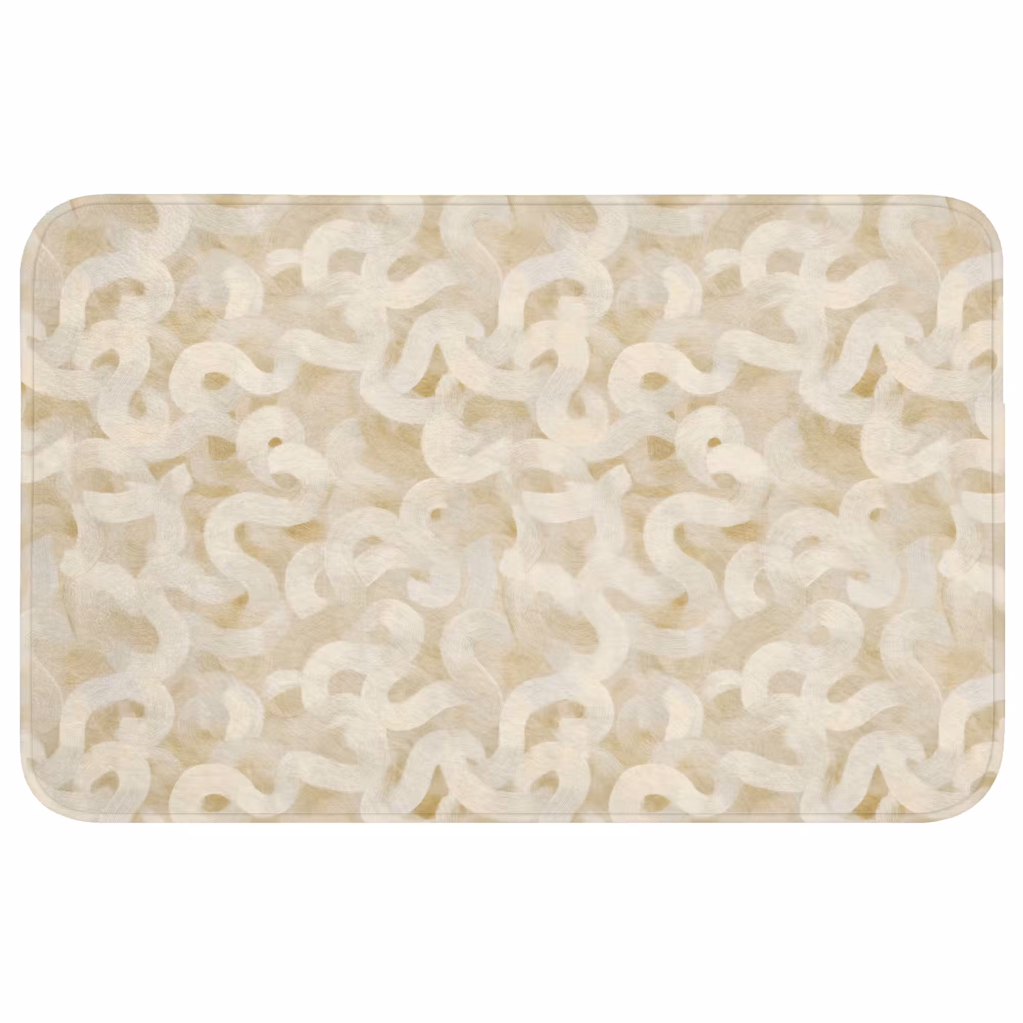 Badmat - Abstract - Lijnen - Beige