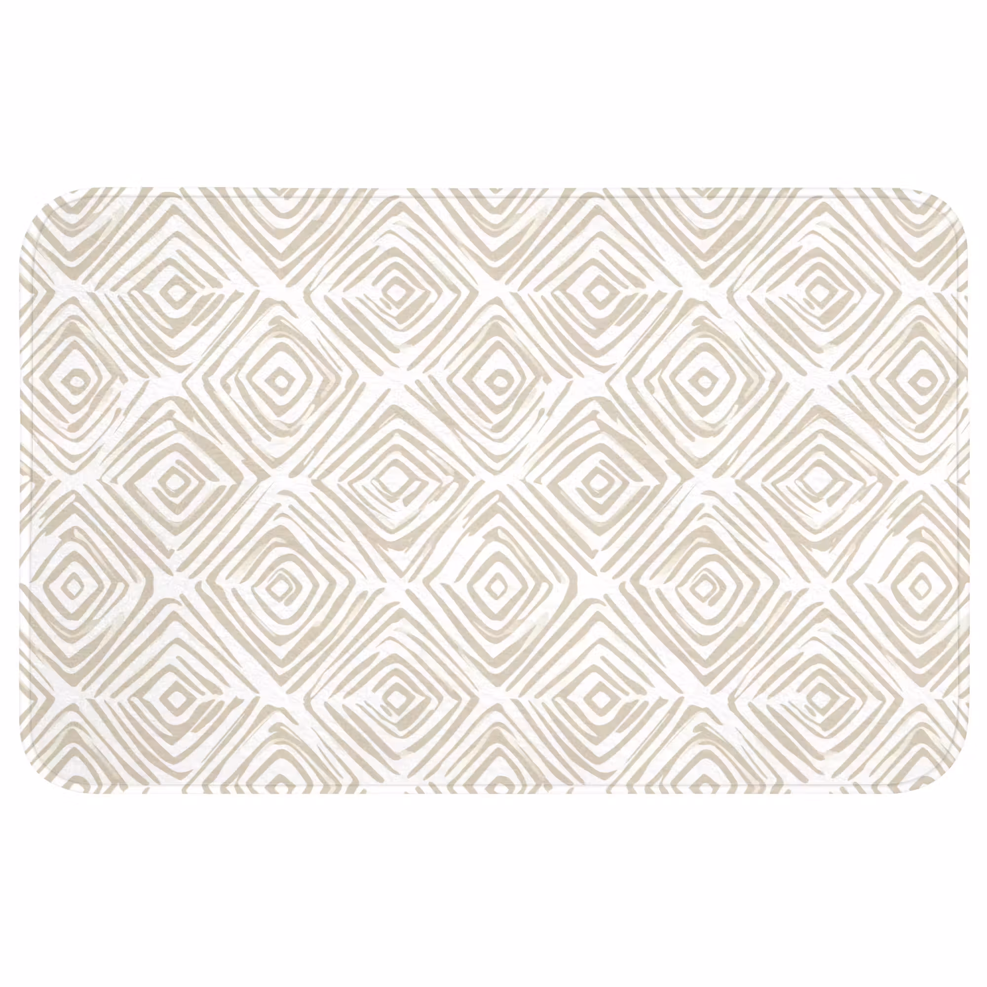 Badmat - Abstract - Ruit - Beige