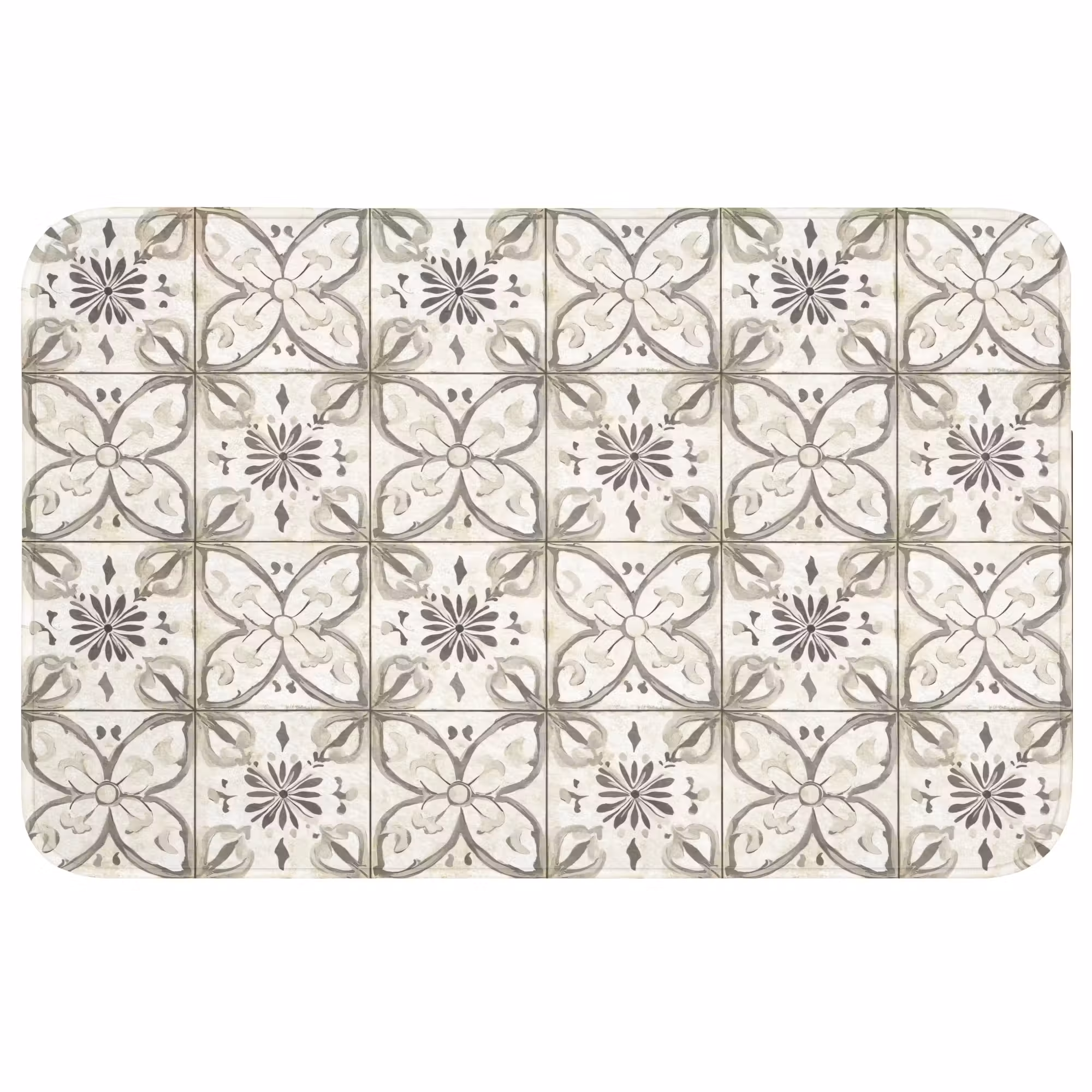 Badmat - Antiek - Tegel - Beige
