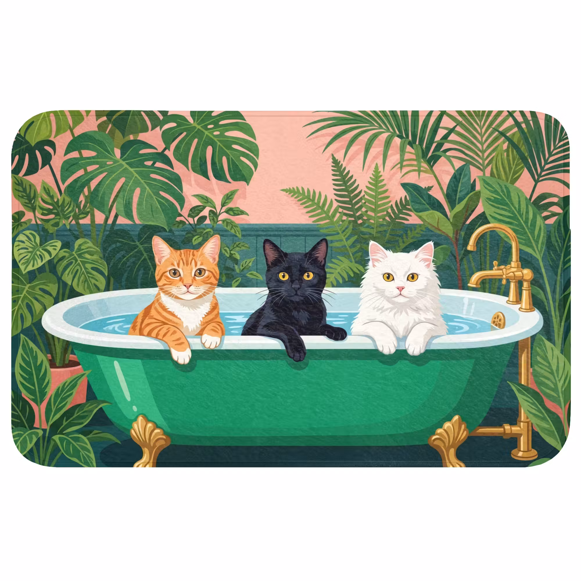 Badmat - Badkamer - Kattenparade - Kleurrijk