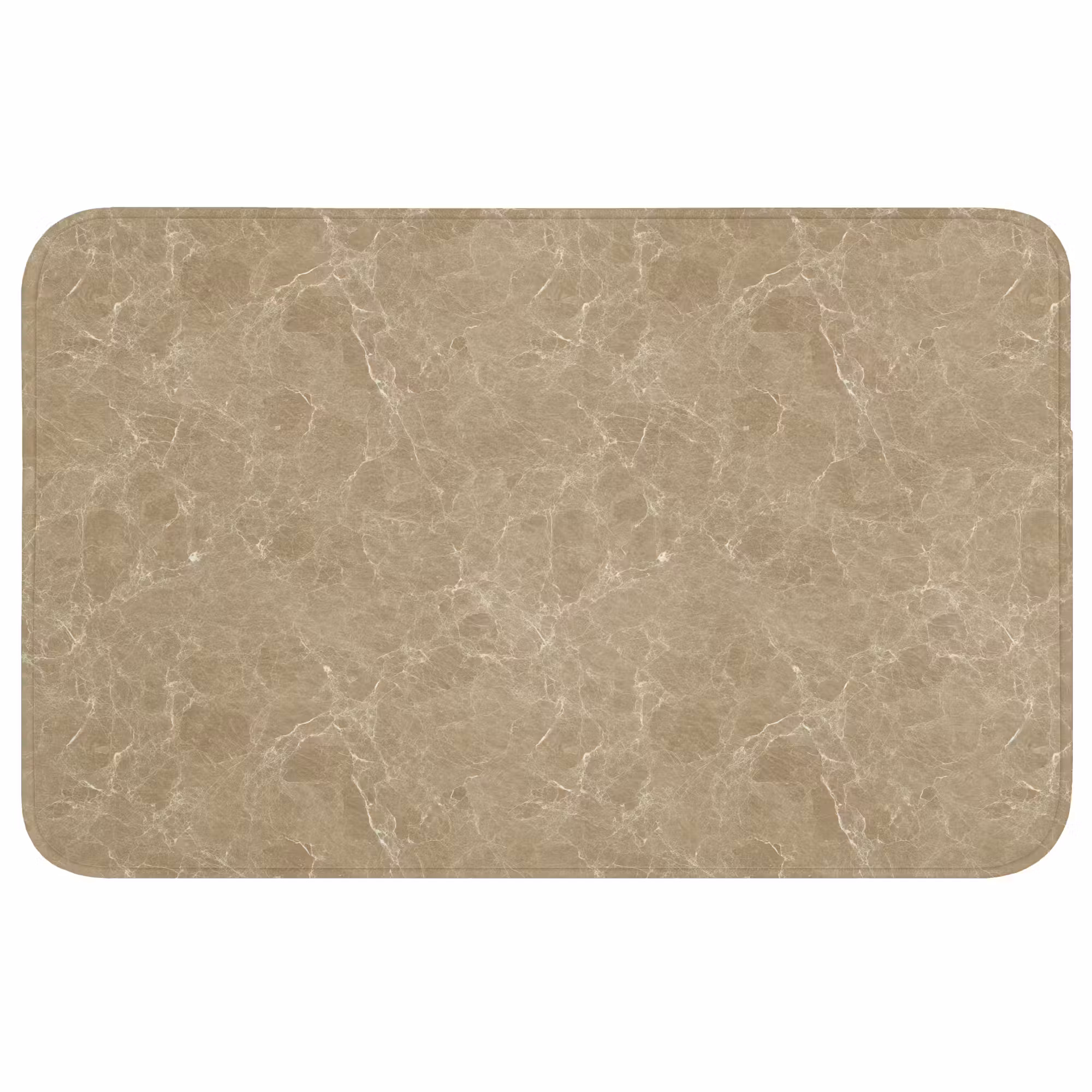Badmat - Beige - Marmer - Witte aders