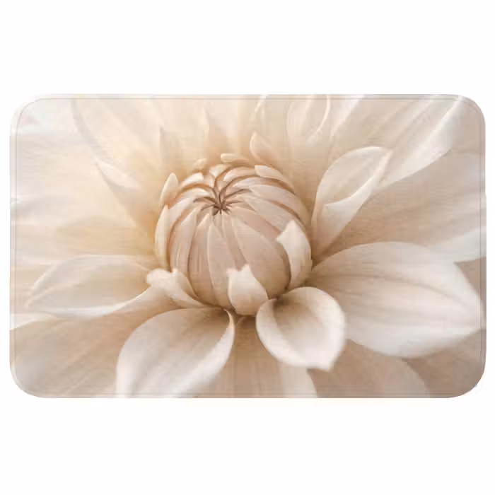 Badmat - Bloem - Dahlia - Wit