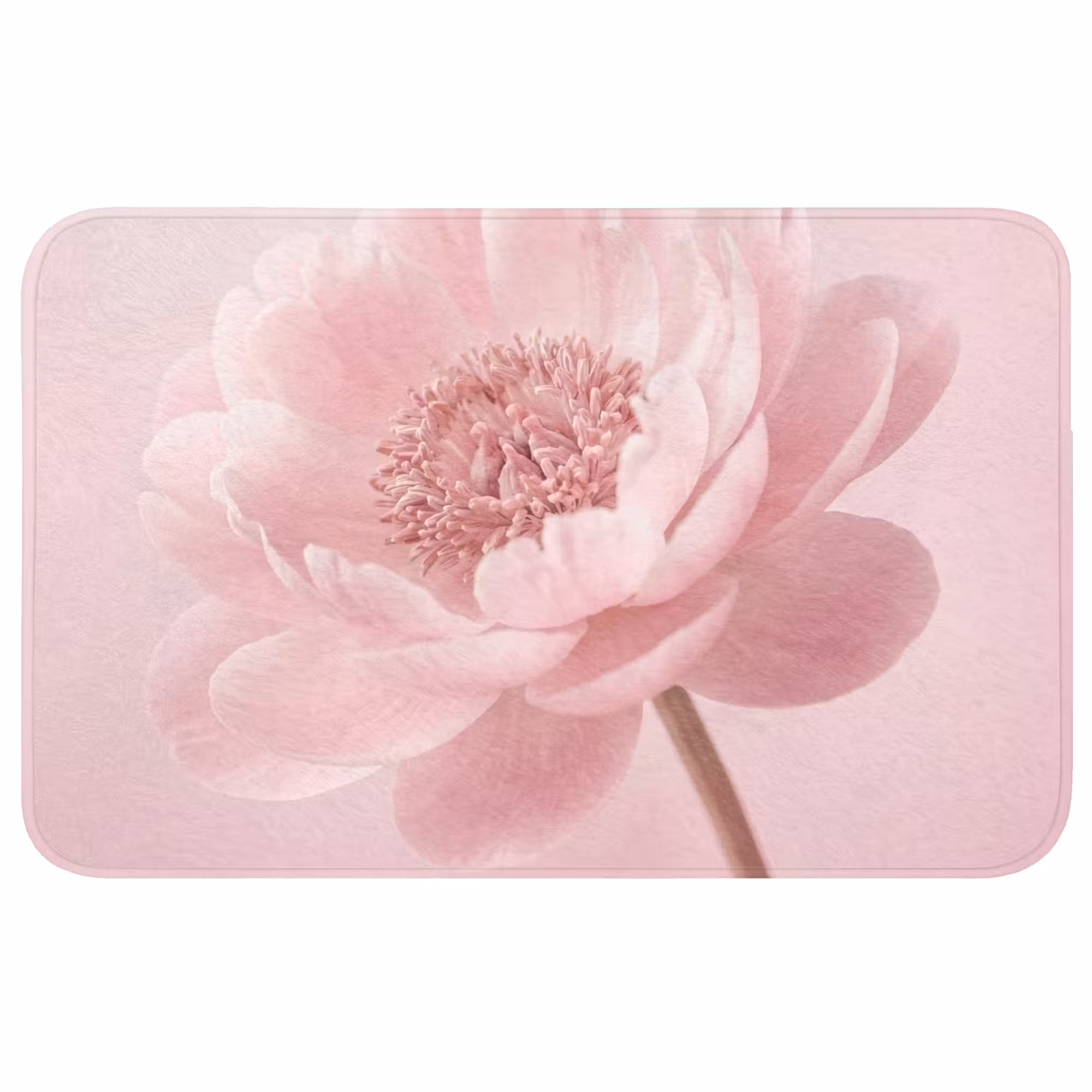 Badmat - Bloem - Pioenroos - Roze