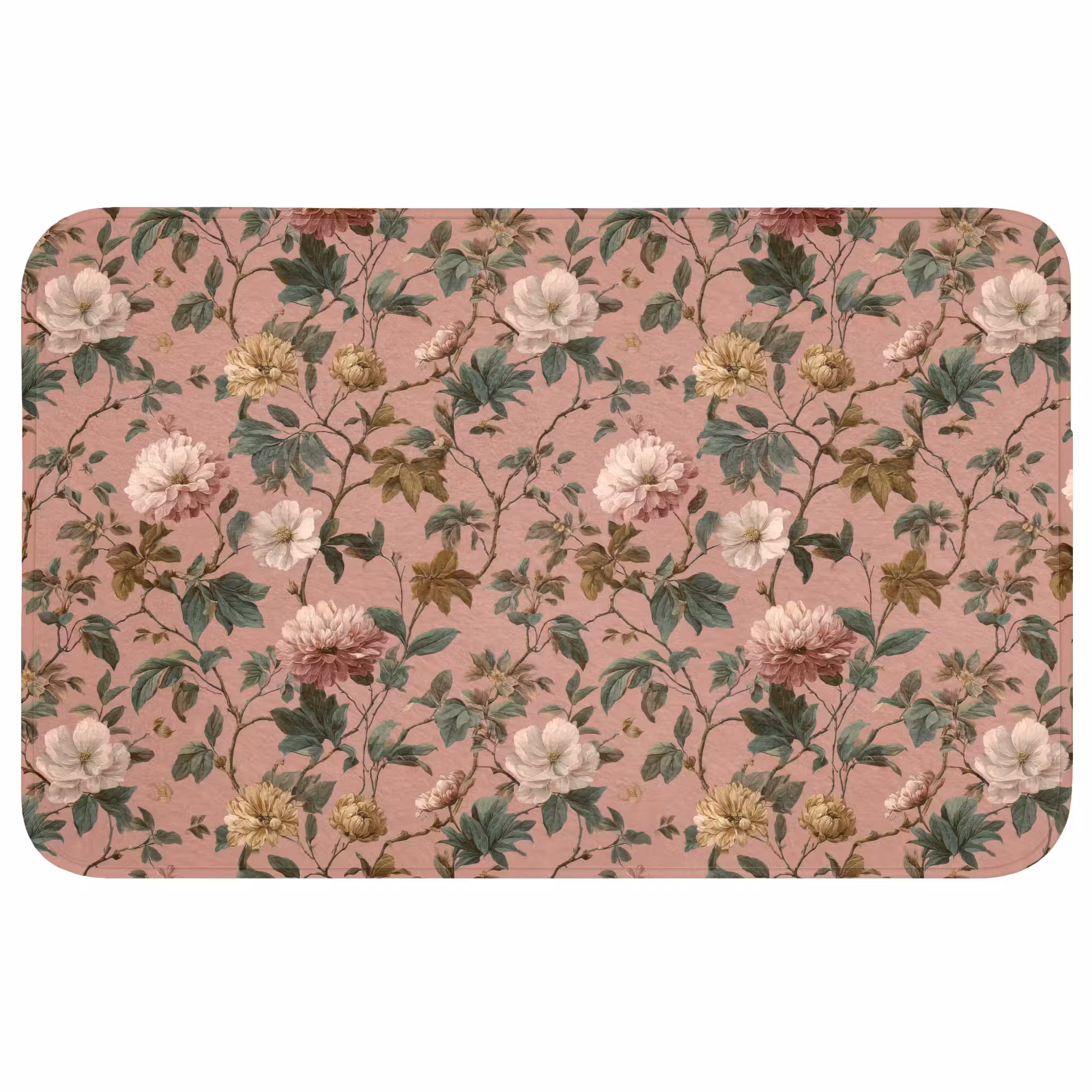 Badmat - Bloemen - Klassiek - Roze
