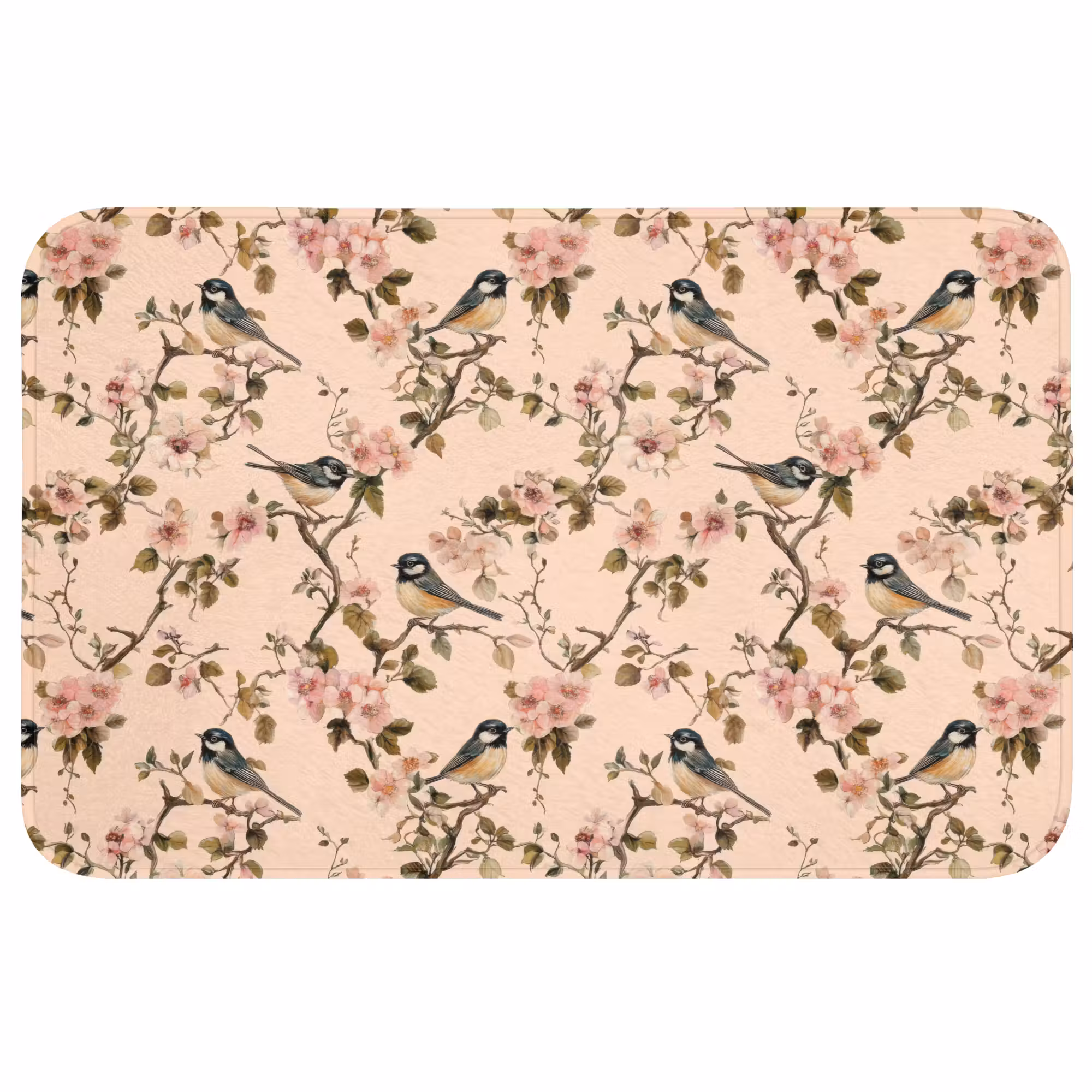 Badmat - Bloesem - Koolmees - Roze