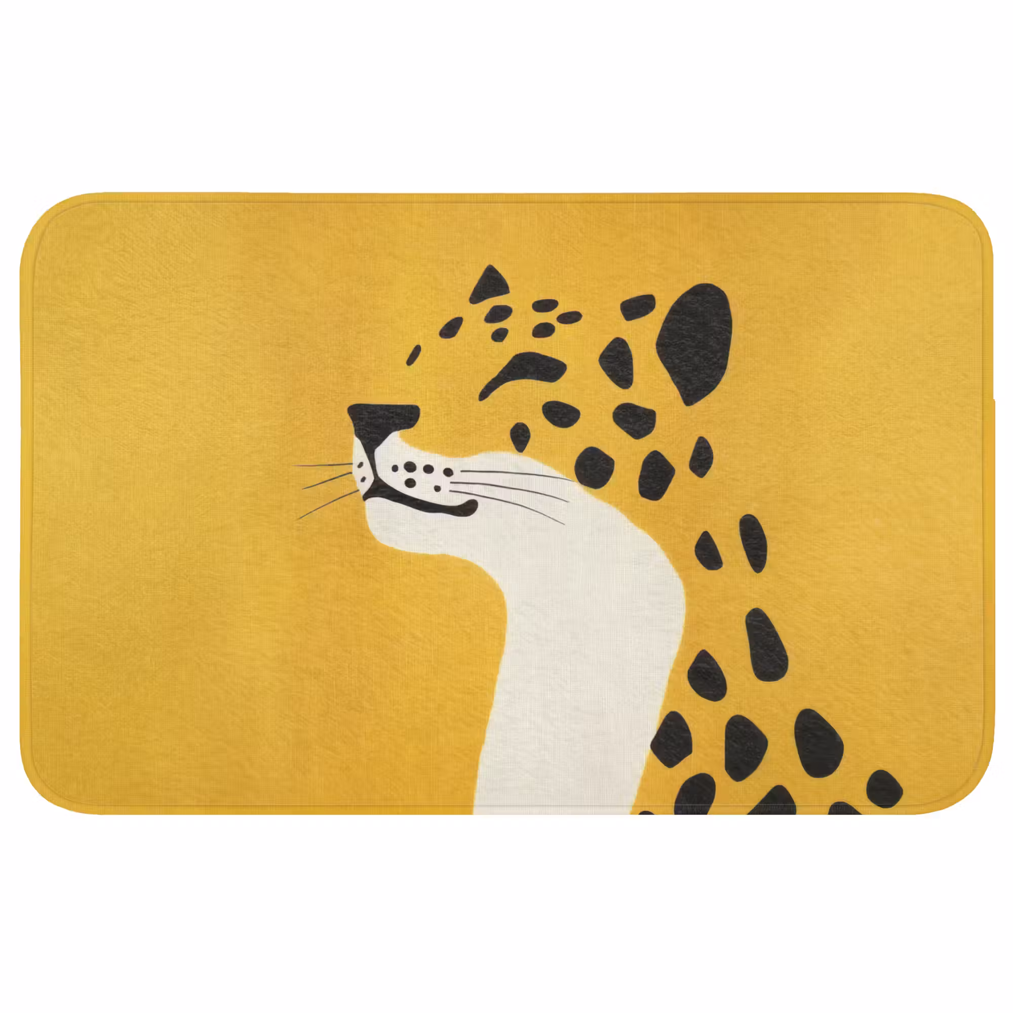 Badmat - Cheetah - Illustratie - Geel