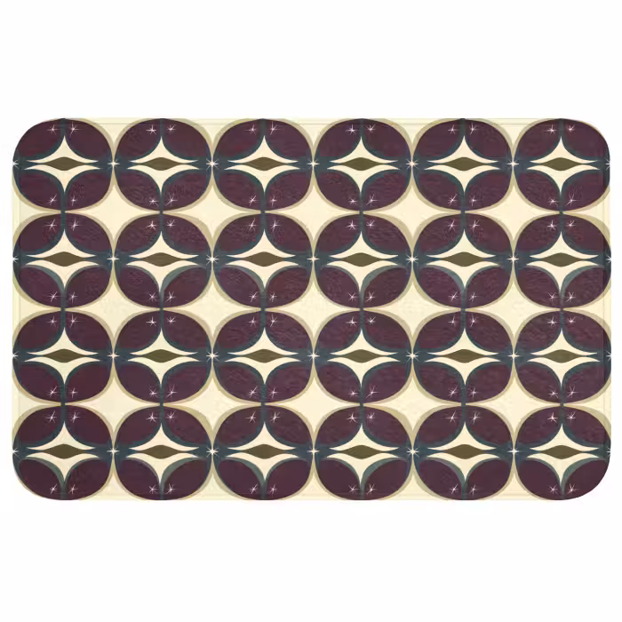 Badmat - Cirkel - Retro - Kleurrijk