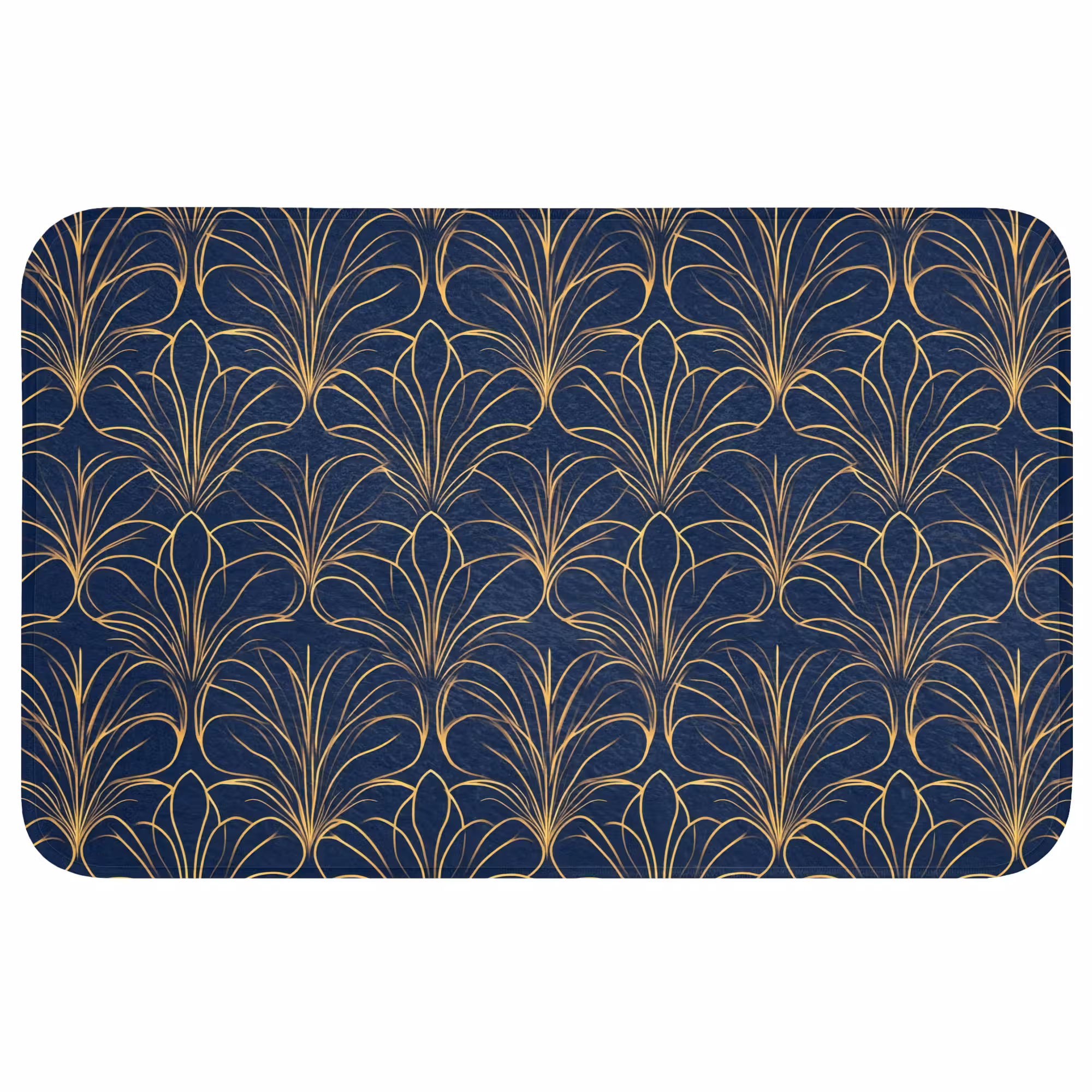 Badmat - Deco - Waaier - Blauw