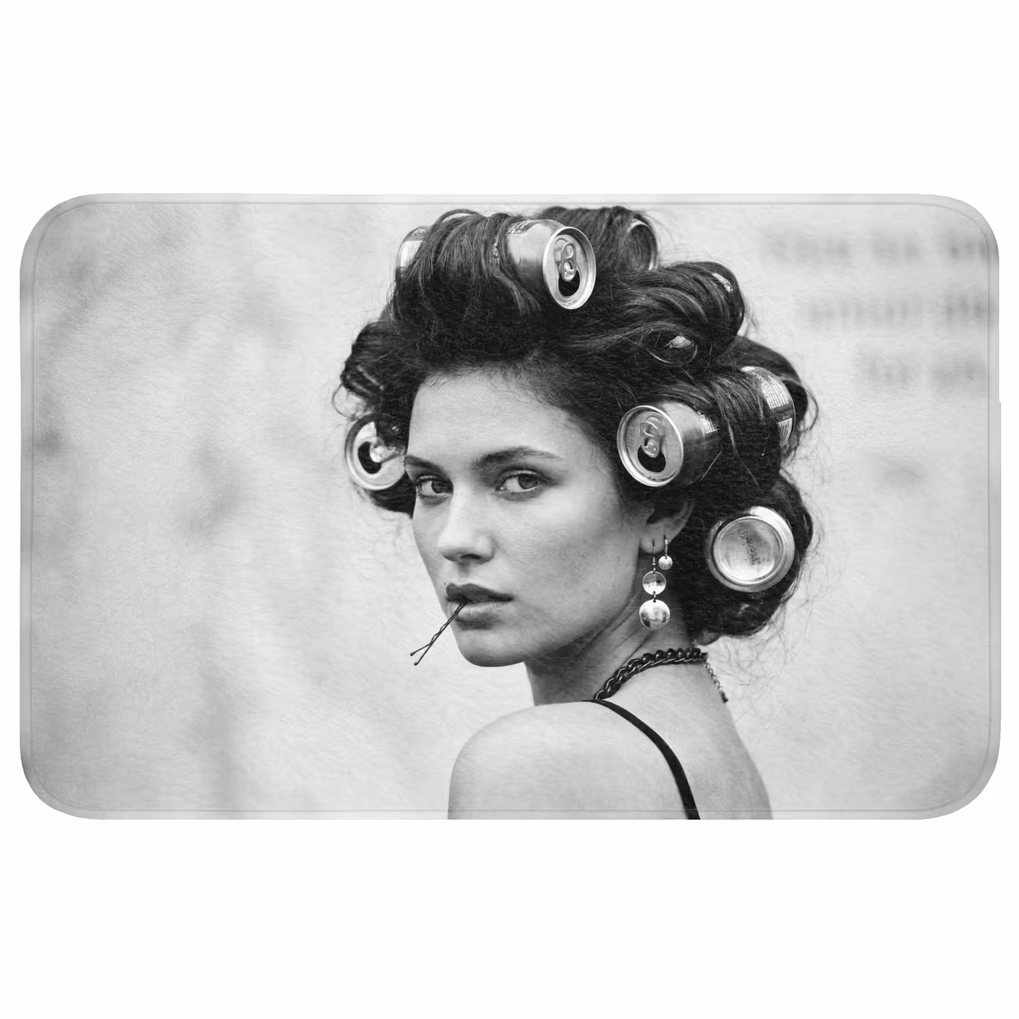 Badmat - Edgy - Vrouw - Zwart - Wit