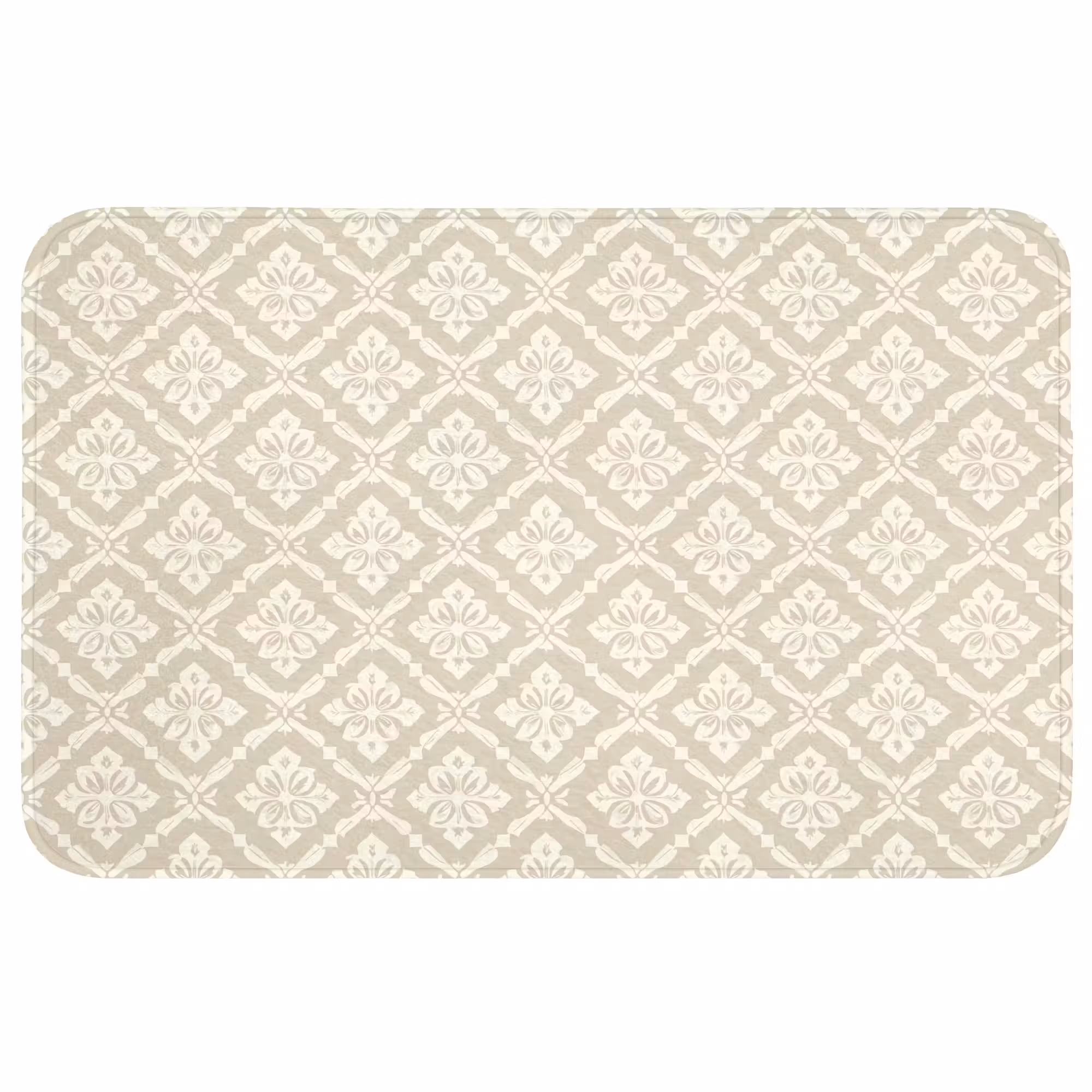 Badmat - Floraal - Ornament - Beige
