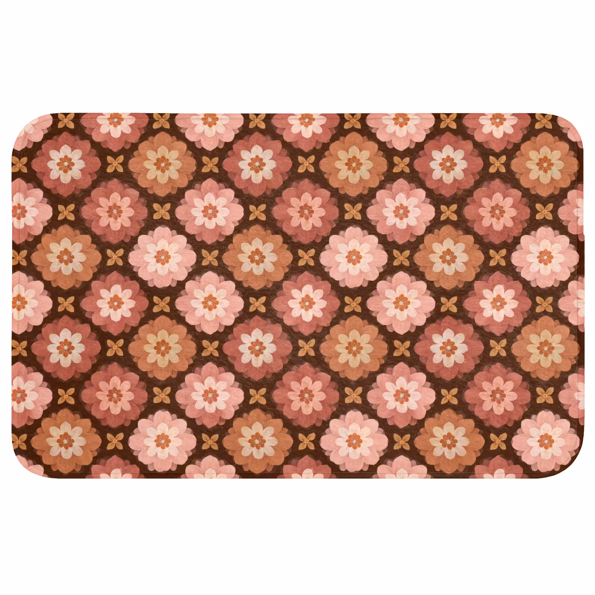 Badmat - Geometrisch - Bloemen - Kleurrijk