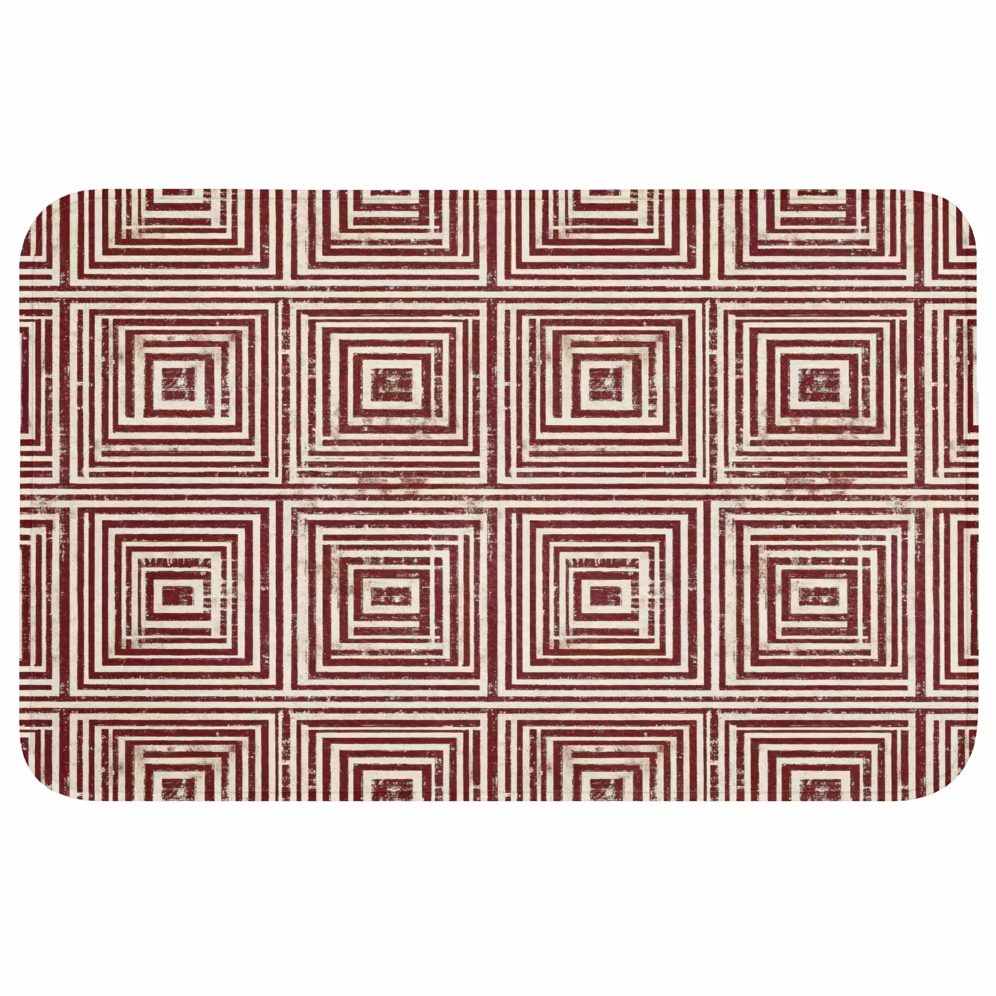 Badmat - Geometrisch - Patroon - Rood