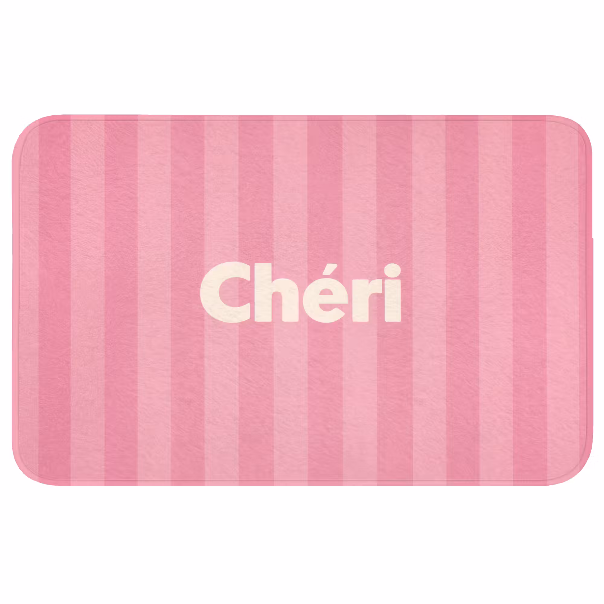 Badmat - Gestreept - Roze - Chéri