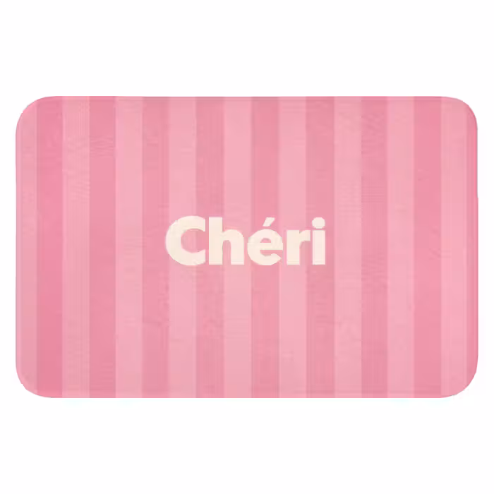 Badmat - Gestreept - Roze - Chéri