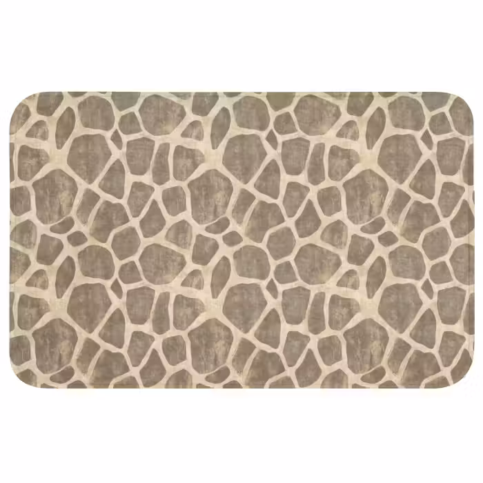 Badmat - Giraf - Patroon - Beige - Bruin