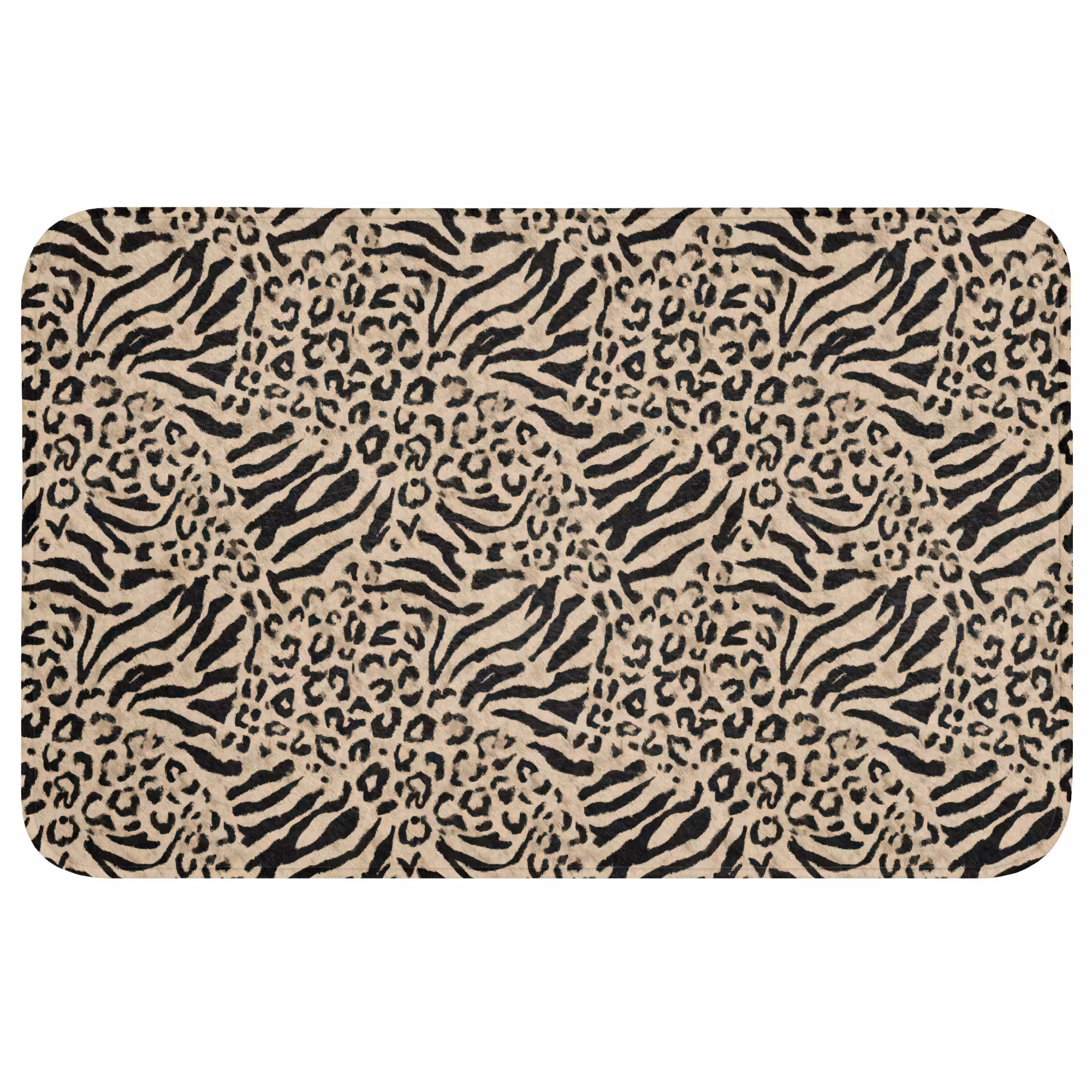 Badmat - Giraf - Zebra - Motief - Bruin