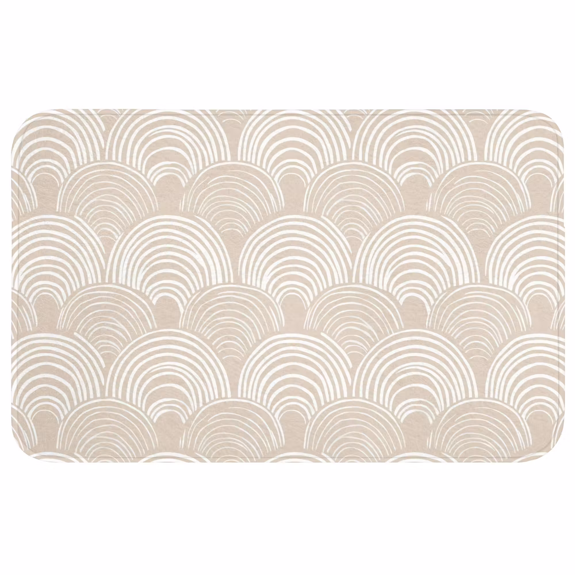 Badmat - Golven - Structuur - Beige