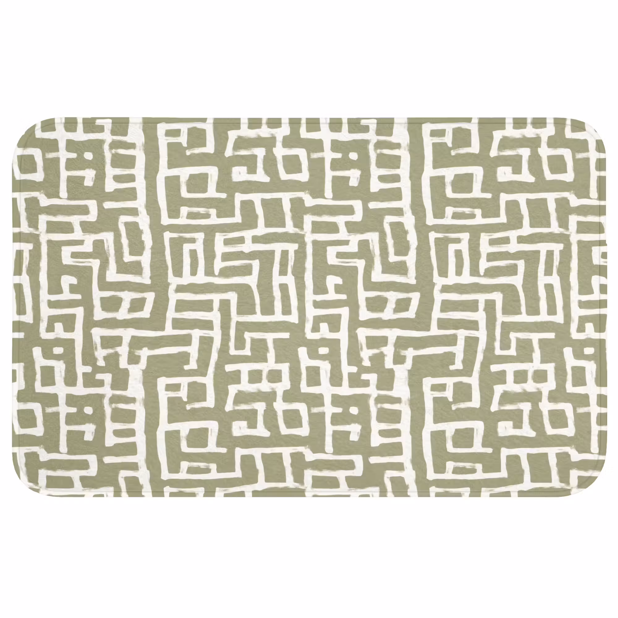 Badmat - Grafisch - Patroon - Groen