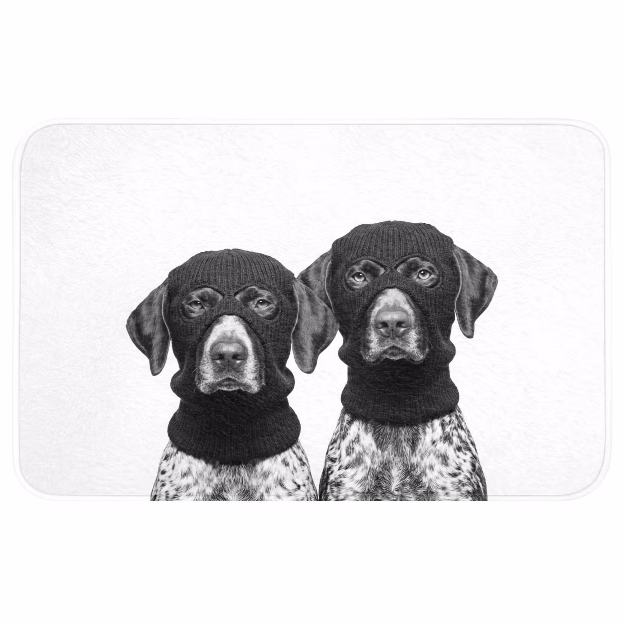 Badmat - Honden - Bivakmuts - Zwart - wit