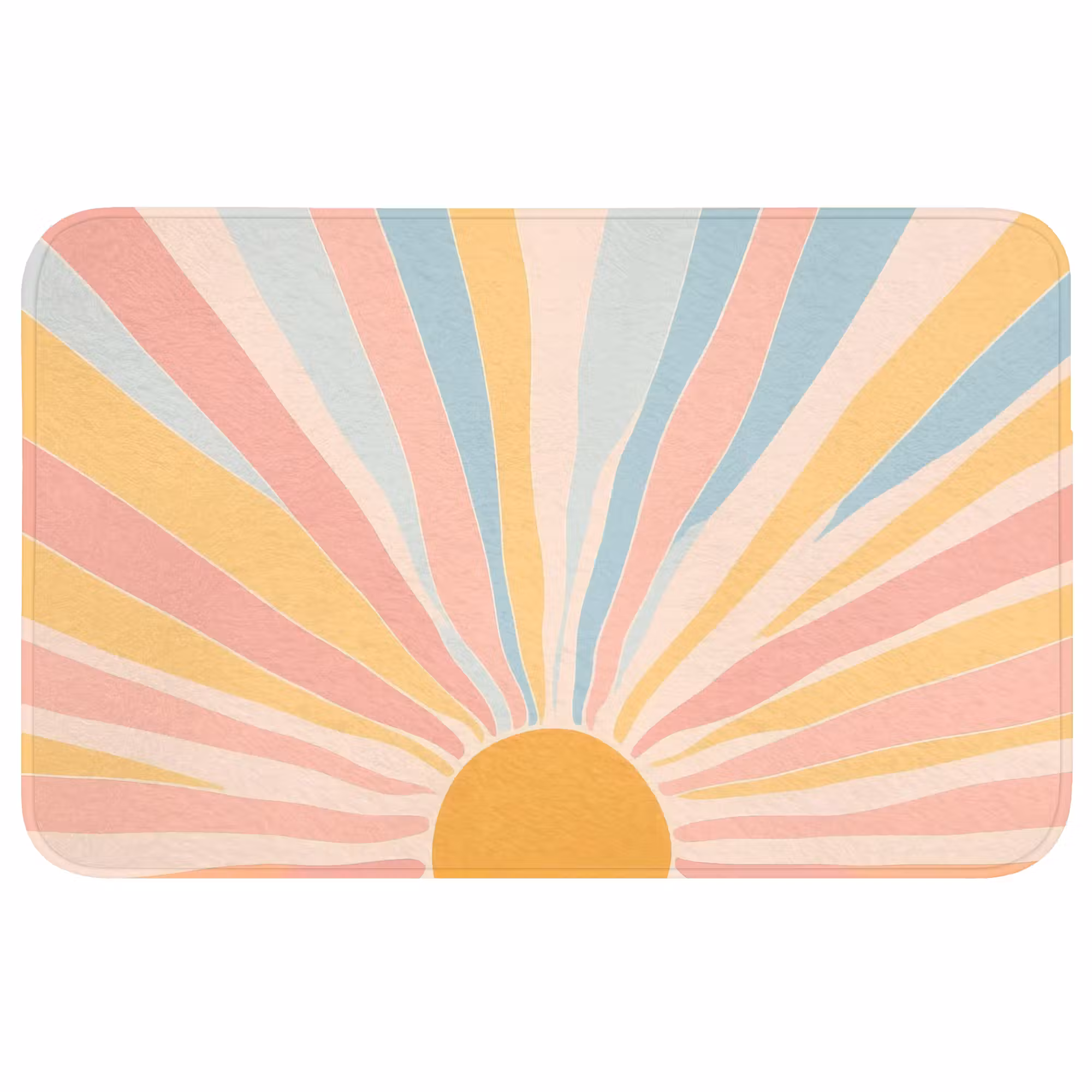 Badmat - Illustratie - Zon - Pastelkleuren