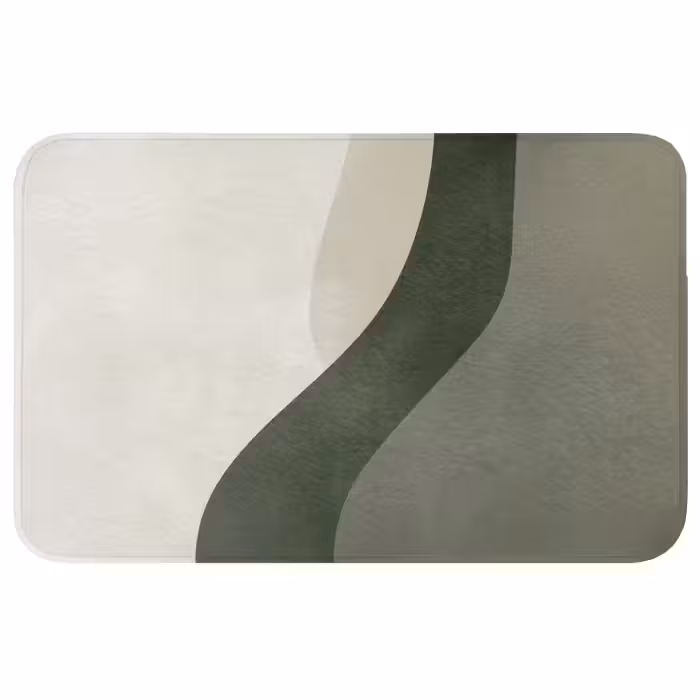 Badmat - Japandi - Groen - Abstract - Modern