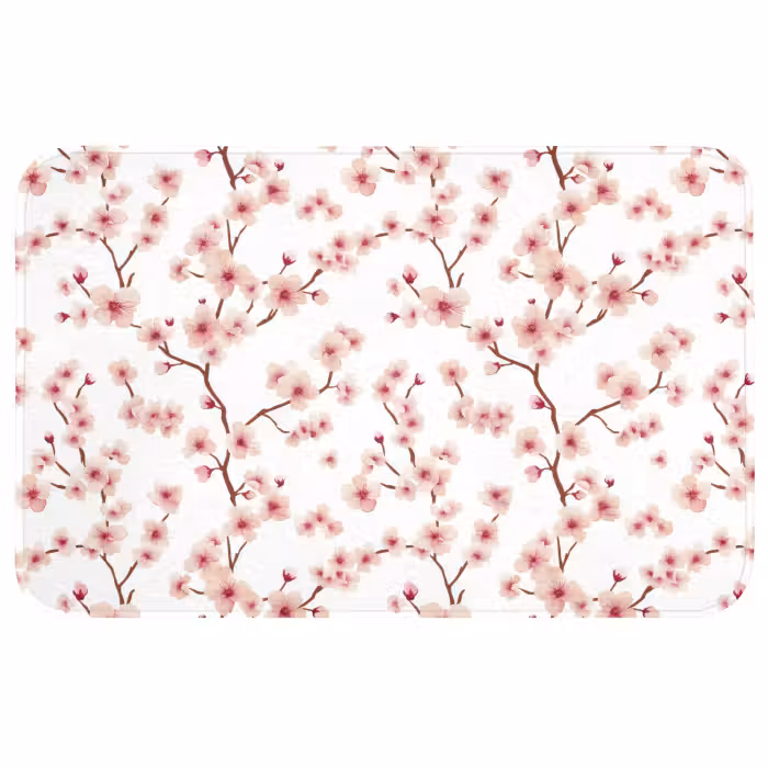 Badmat - Kersenbloesem - Takken - Roze