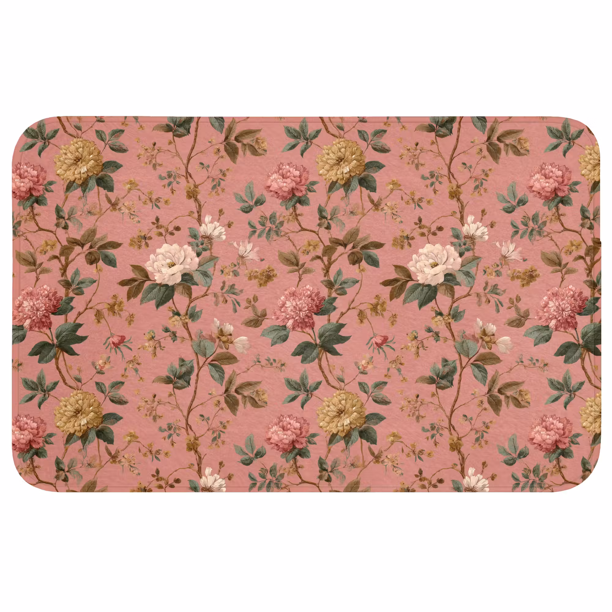 Badmat - Klassiek - Botanisch - Roze