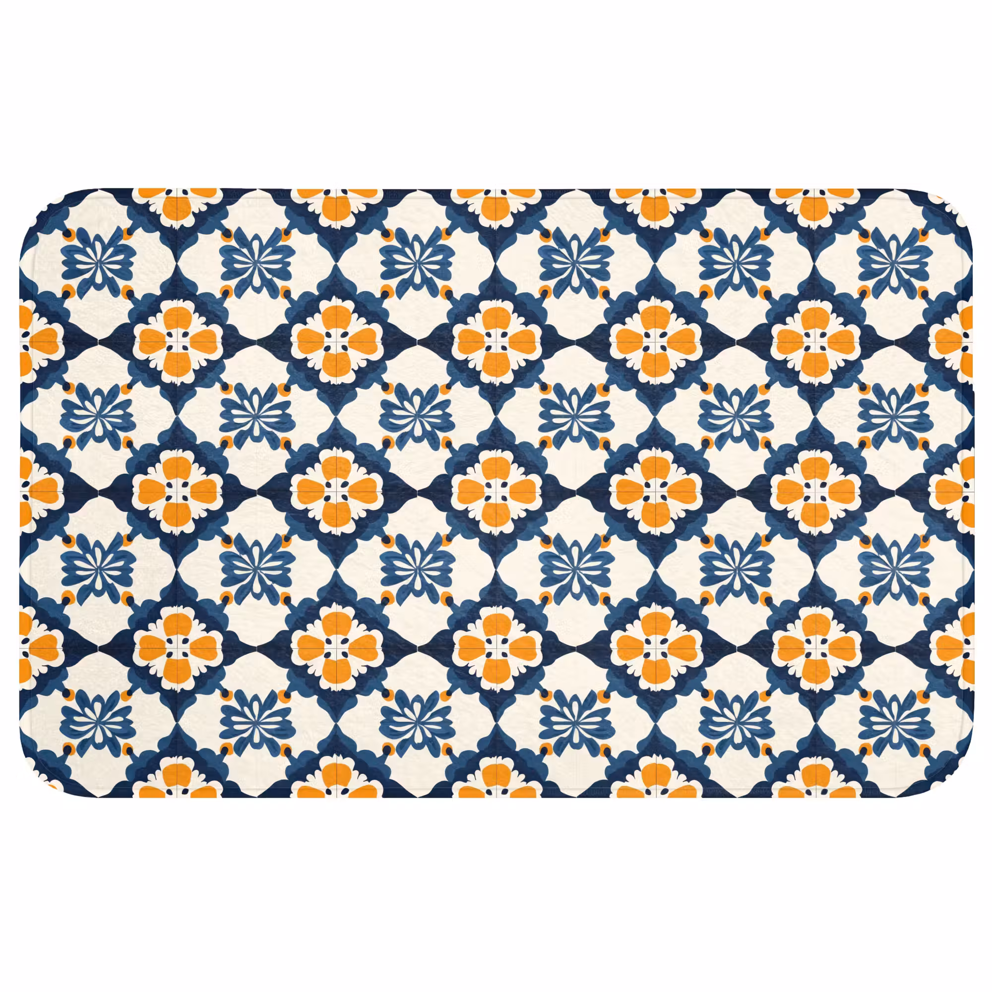 Badmat - Klassiek - Geometrisch - Blauw