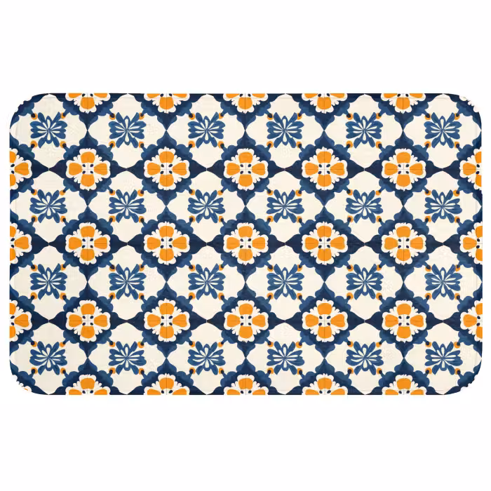Badmat - Klassiek - Geometrisch - Blauw