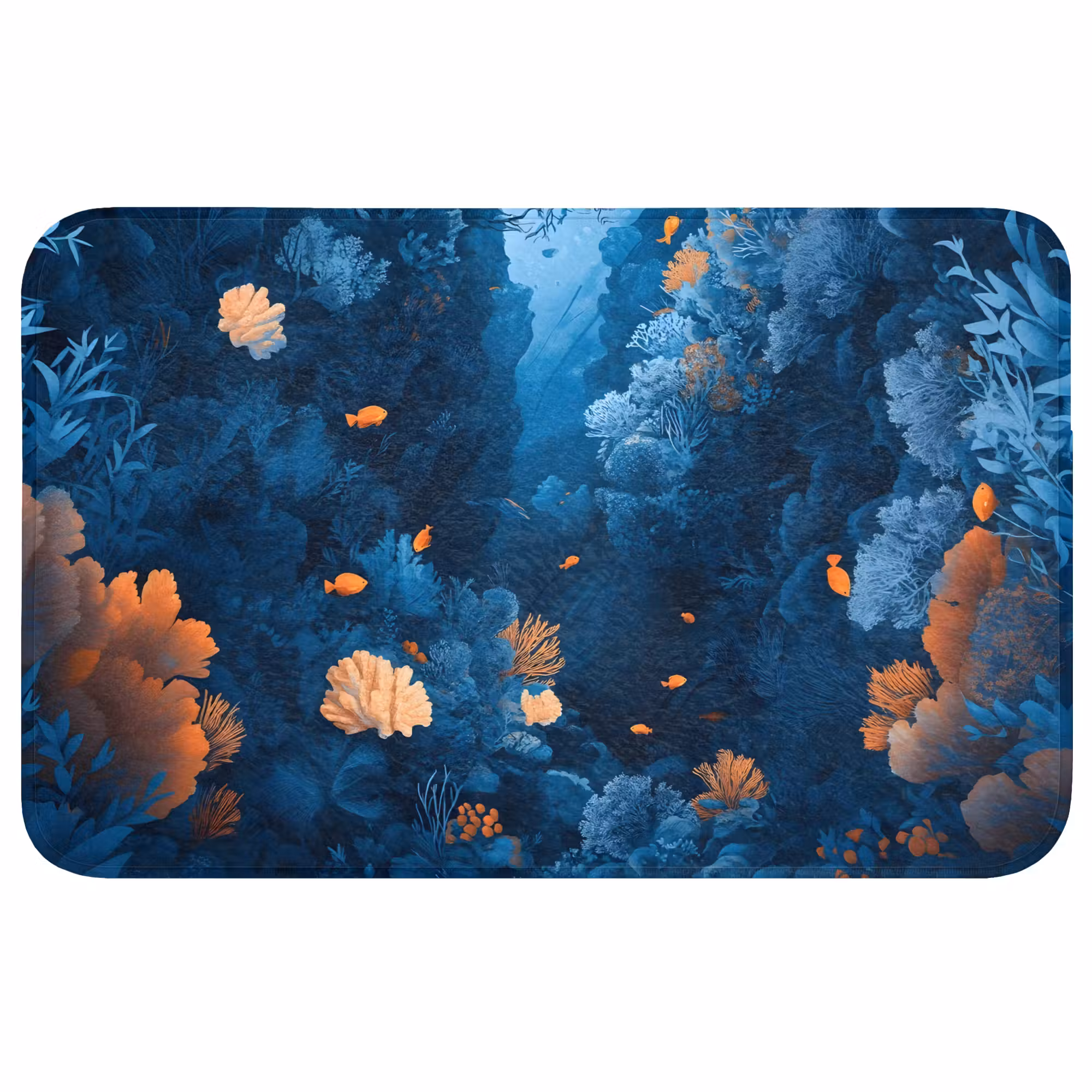 Badmat - Koraalrif - Vissen - Oceaan - Blauw