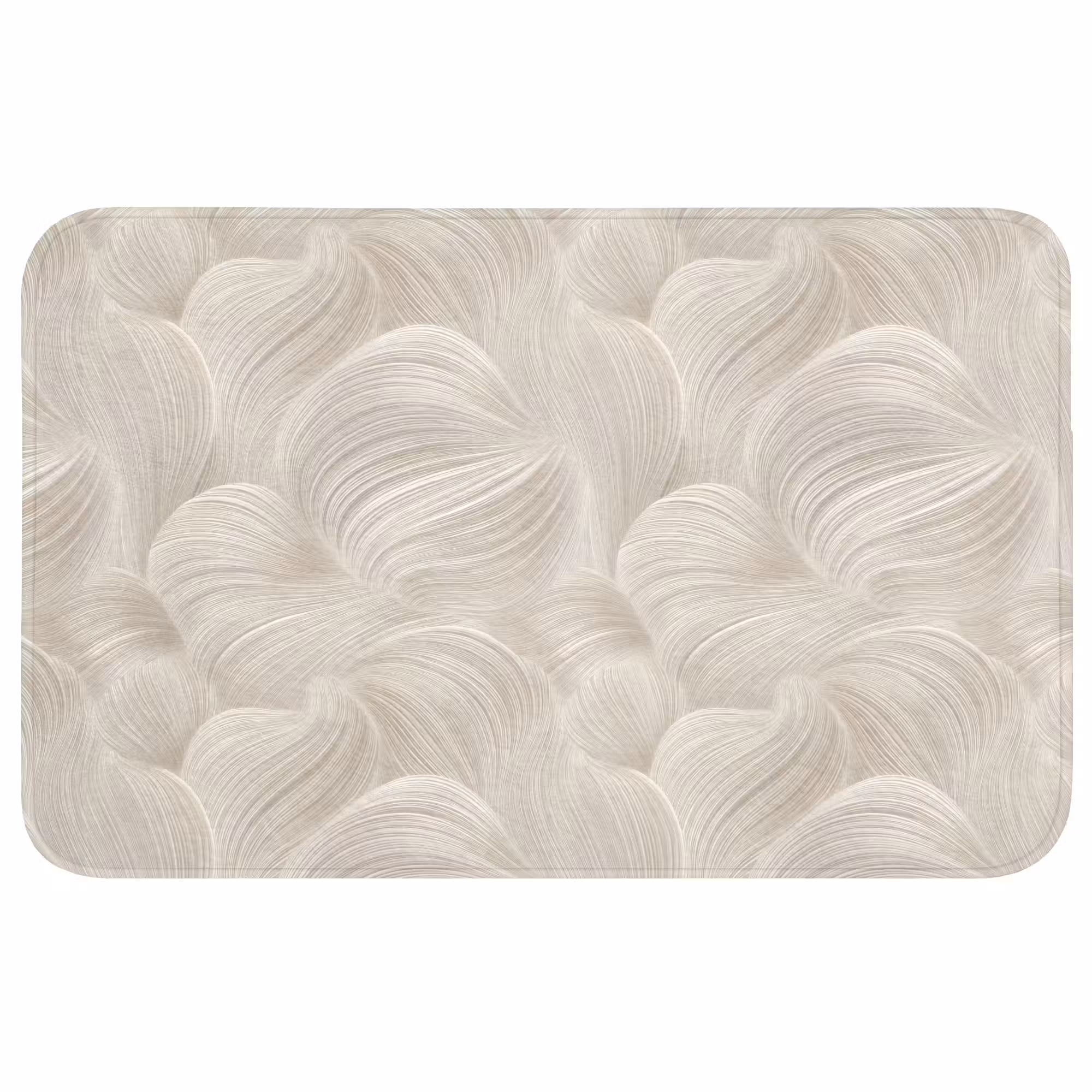 Badmat - Lijnen - Waaier - Beige