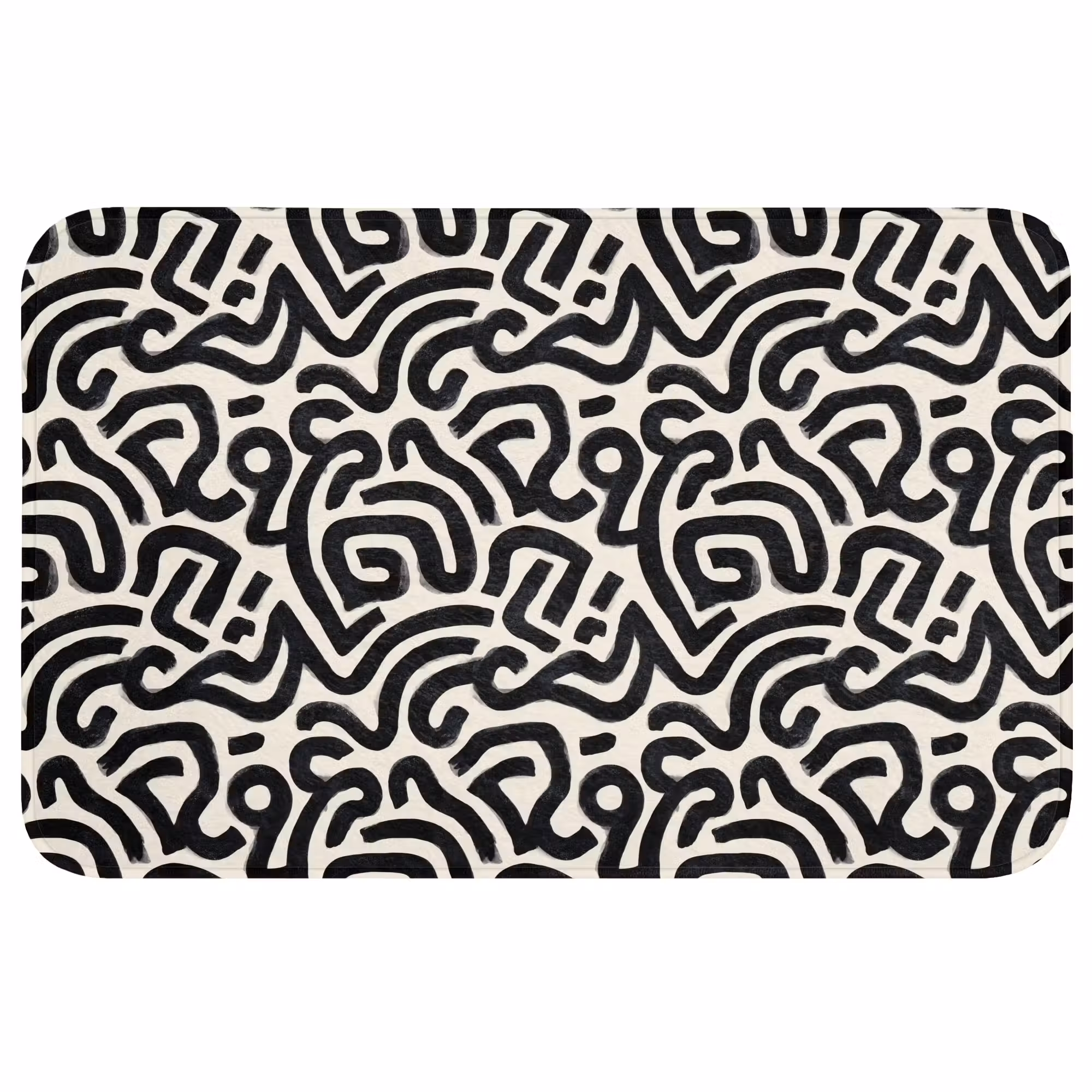 Badmat - Modern - Abstract - Zwart