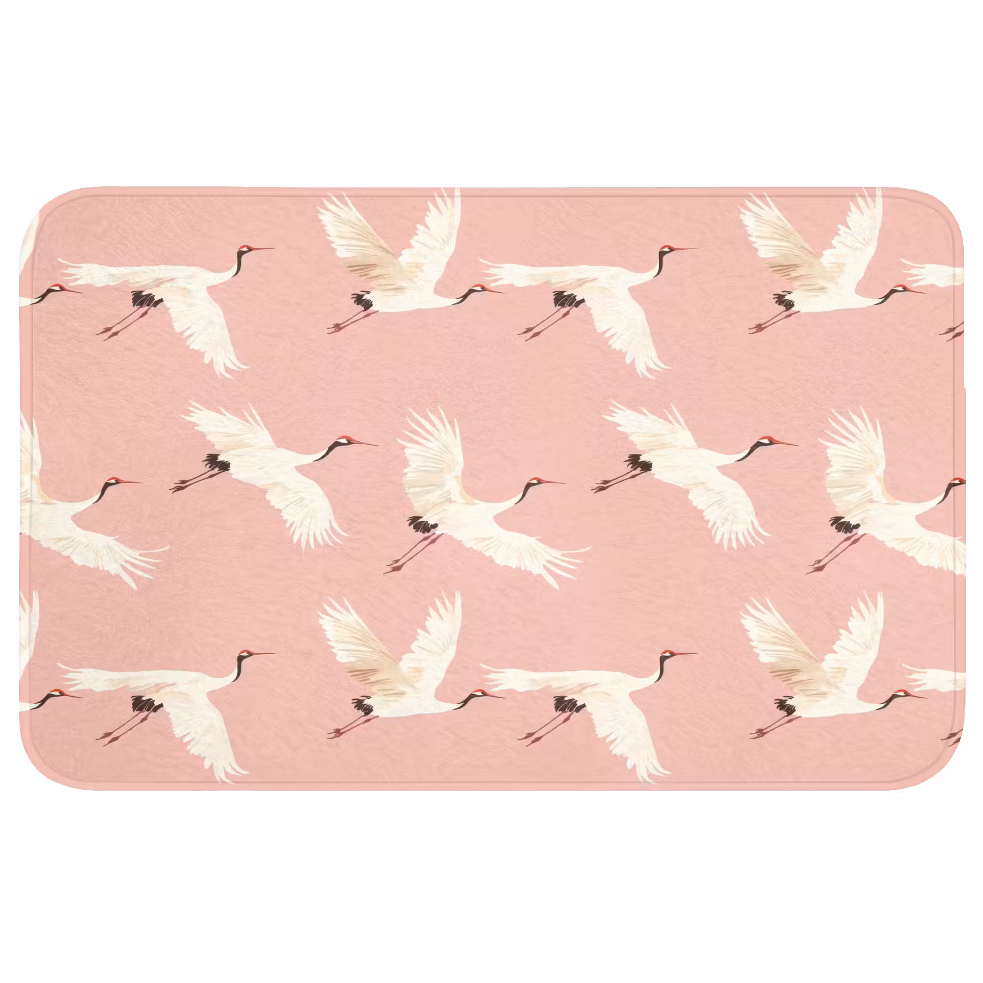 Badmat - Modern - Kraanvogels - Roze