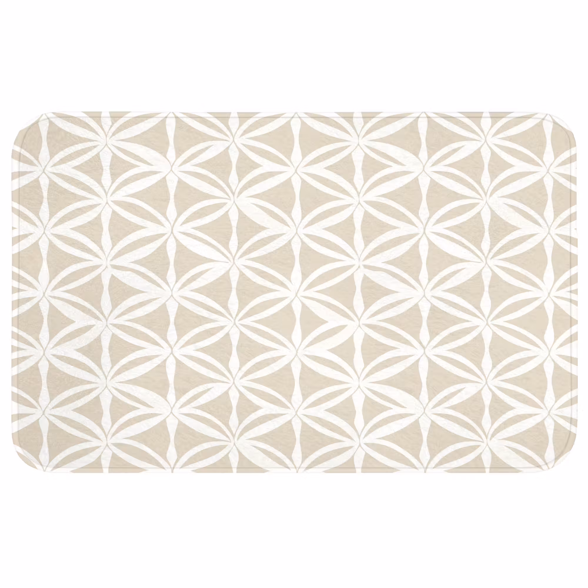 Badmat - Motief - Modern - Beige