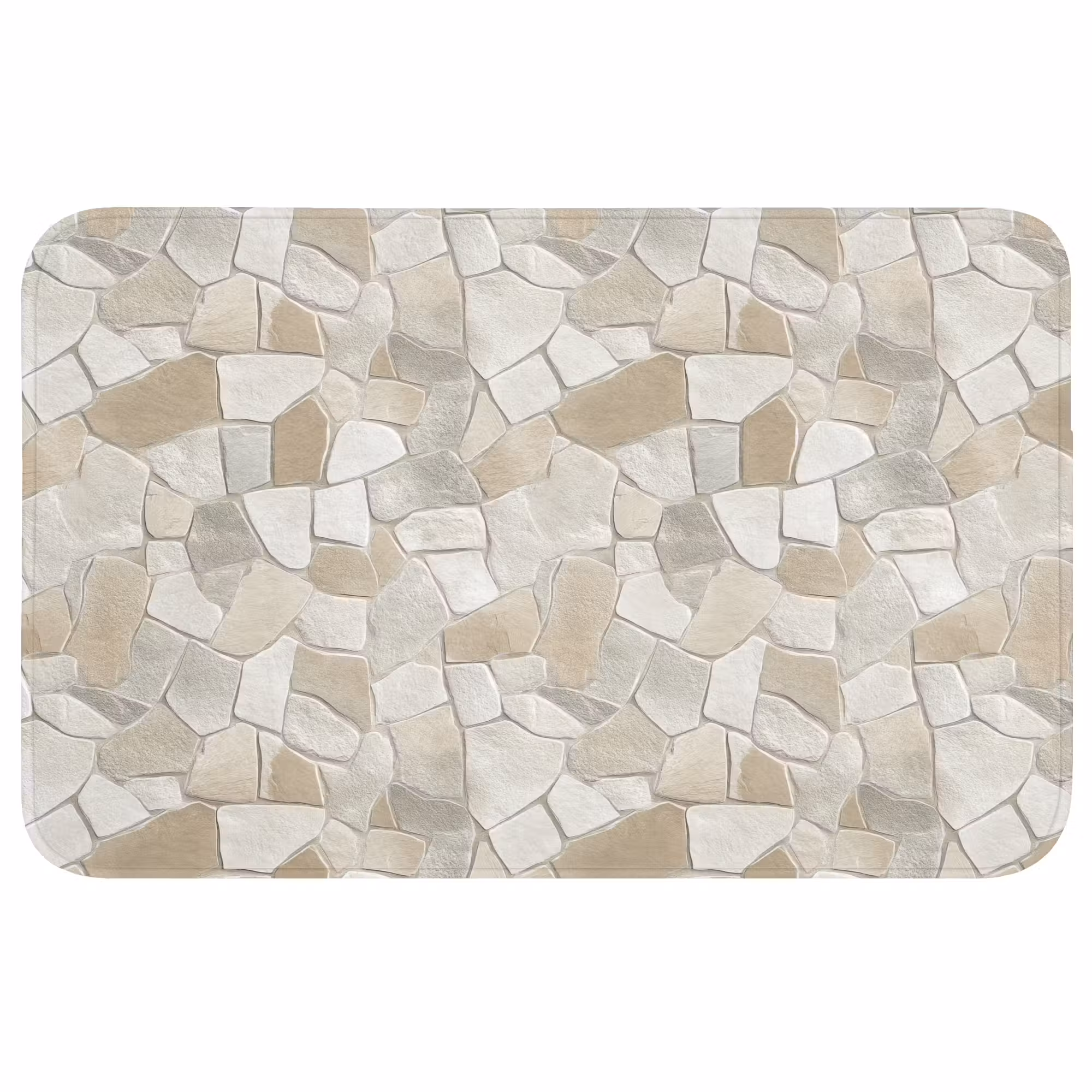 Badmat - Mozaïek - Stenen - Beige