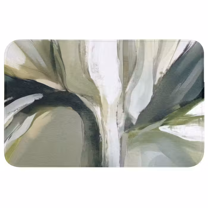 Badmat - Natuur - Abstract - Groen - Penseelstreken