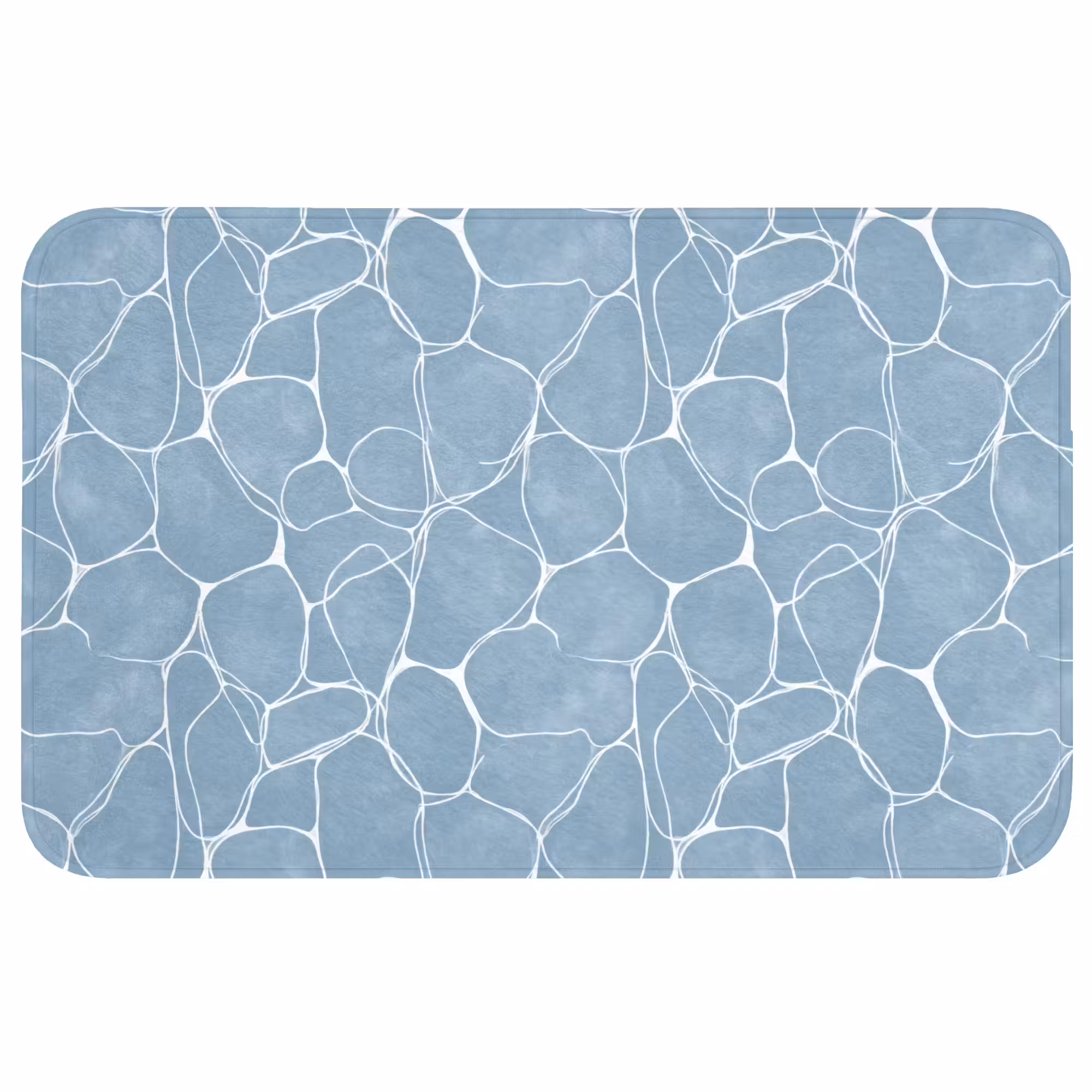 Badmat - Organisch - Patroon - Blauw