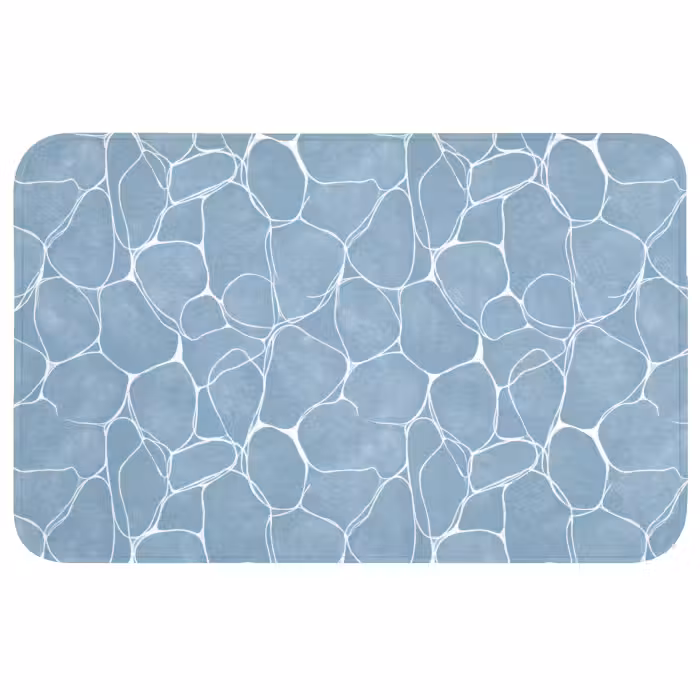 Badmat - Organisch - Patroon - Blauw