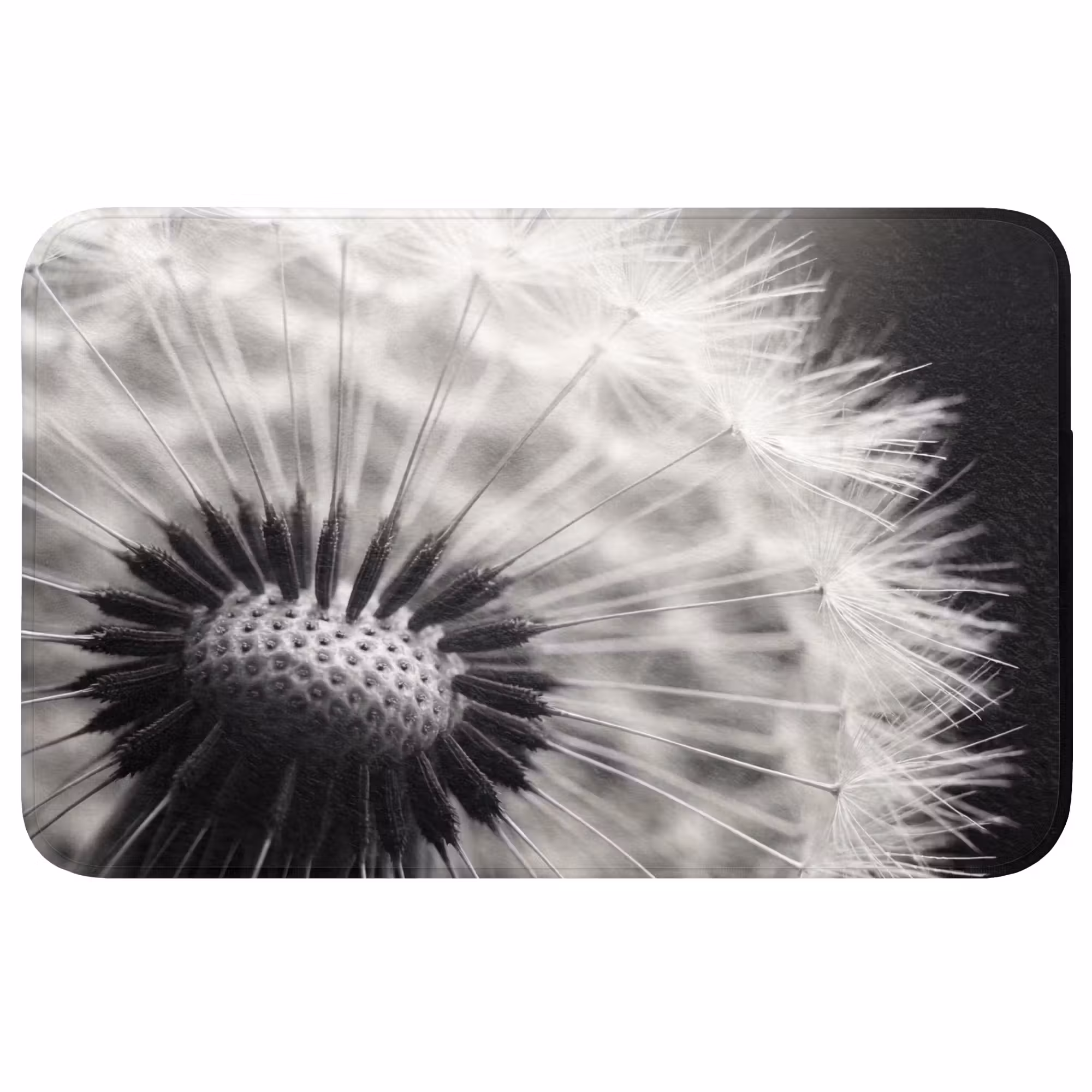 Badmat - Paardenbloem - Zwart - Wit