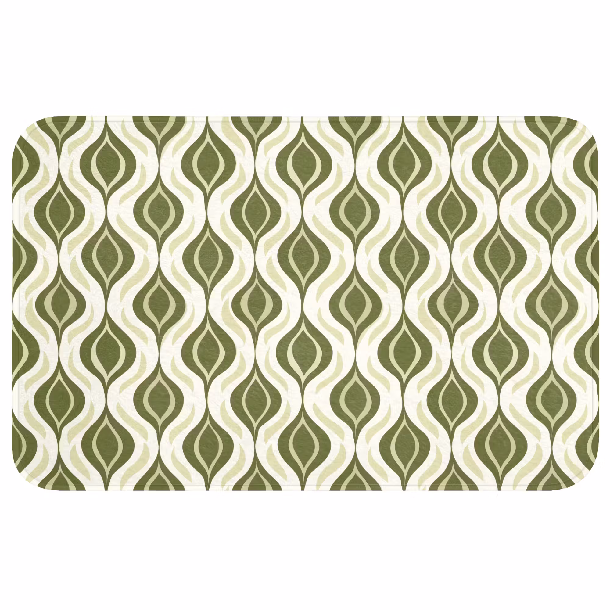 Badmat - Patroon - Retro - Groen