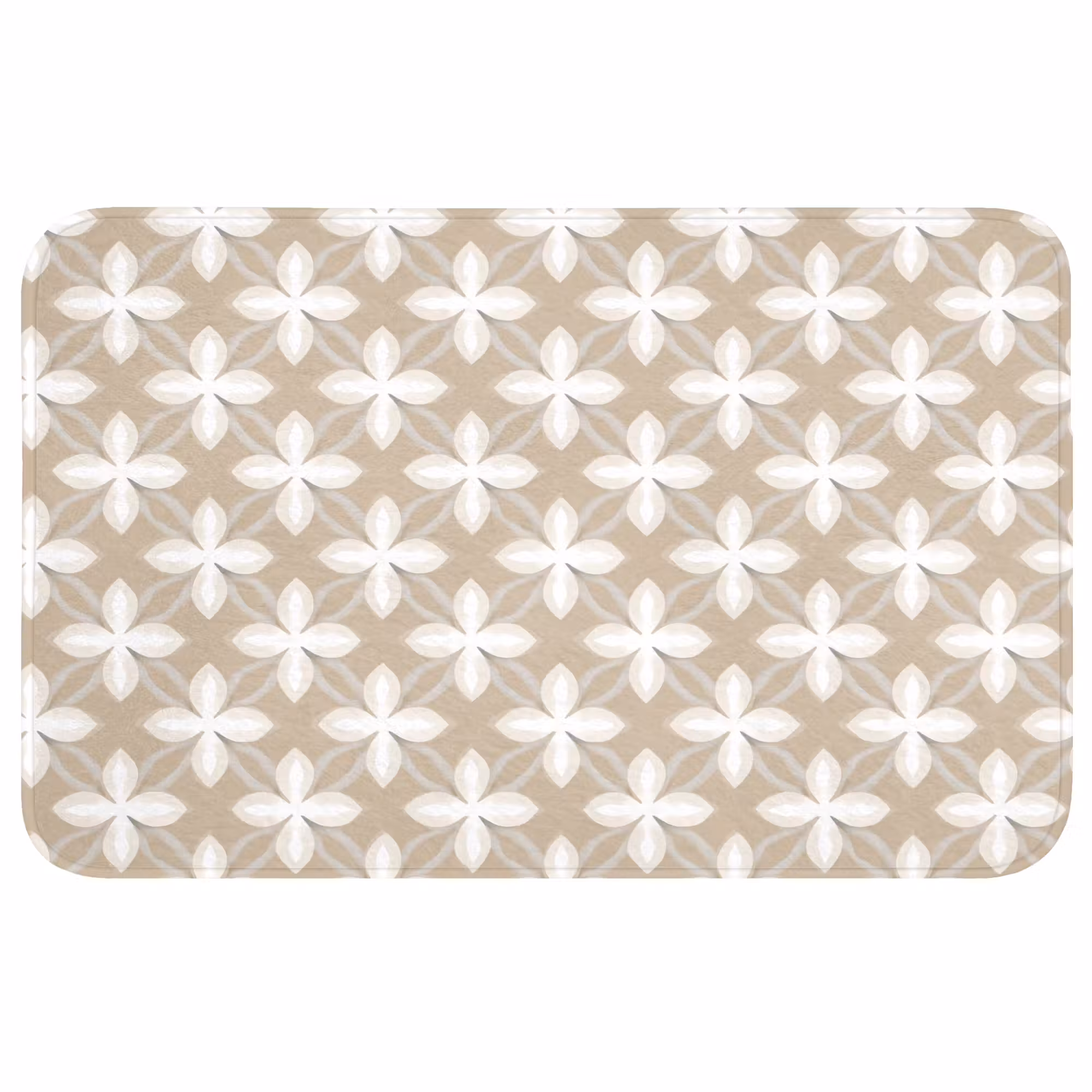 Badmat - Patroon - Symmetrisch - Beige