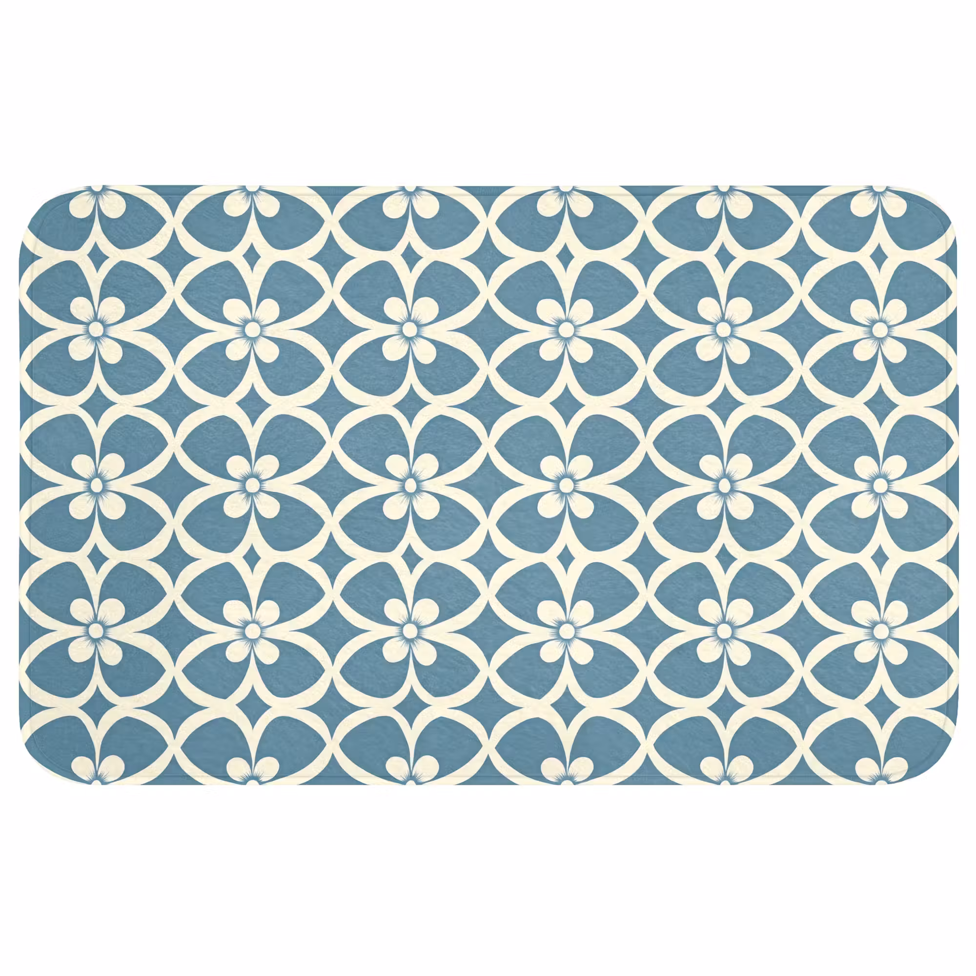 Badmat - Patroon - Symmetrisch - Blauw