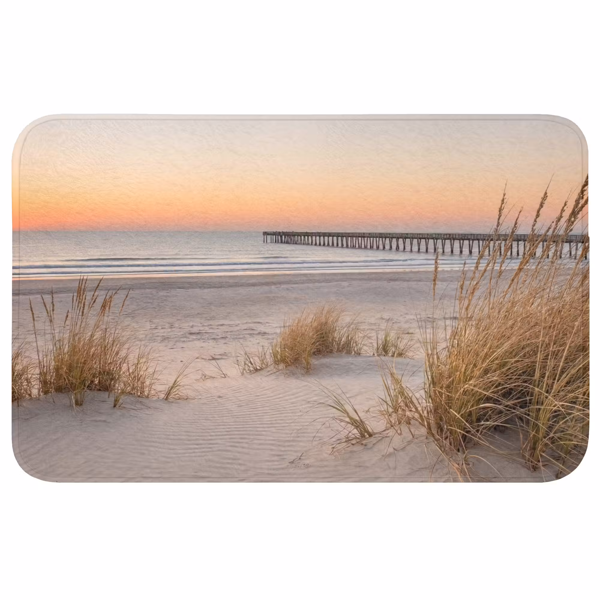 Badmat - Pier - Zonsondergang - Strand