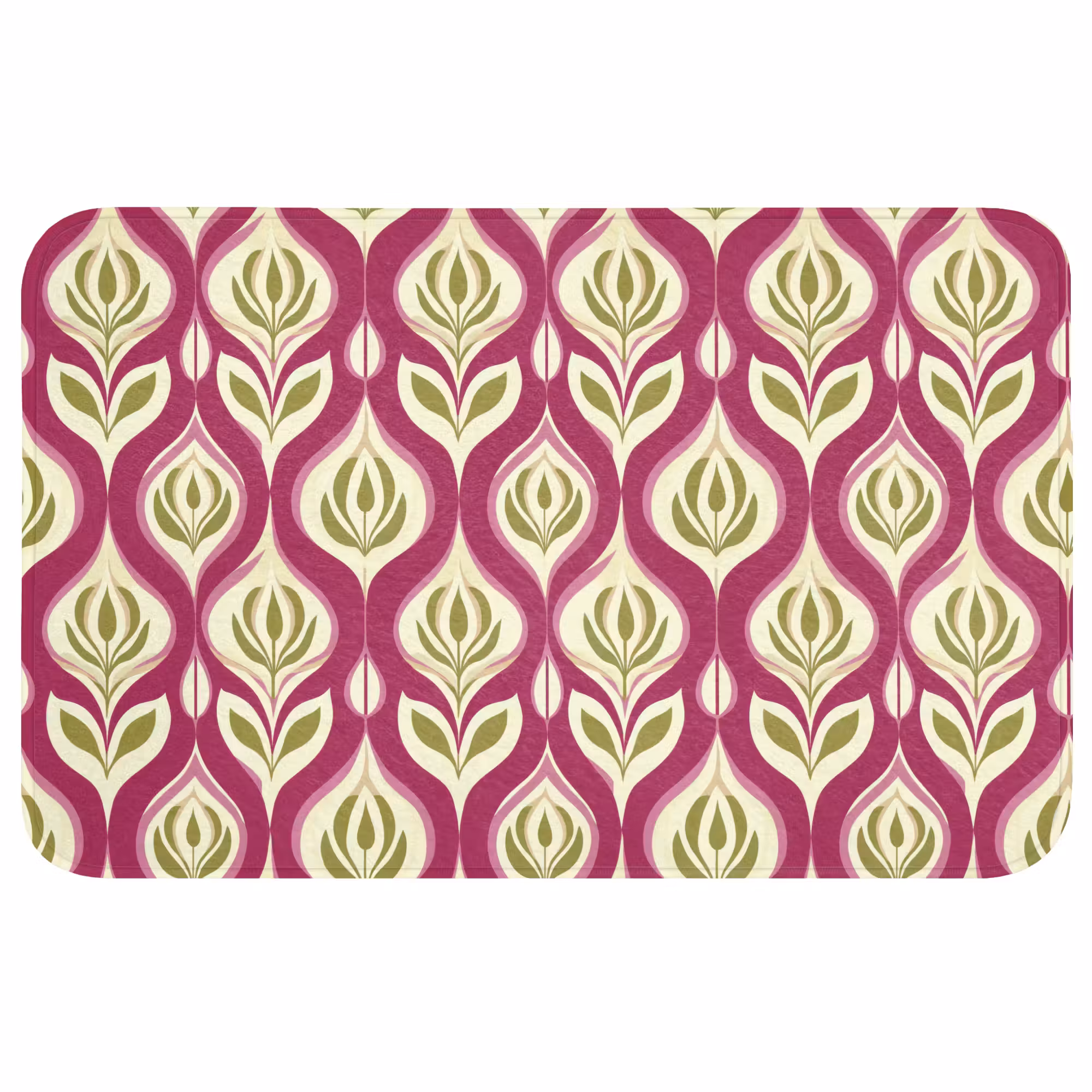 Badmat - Retro - Floraal - Paars